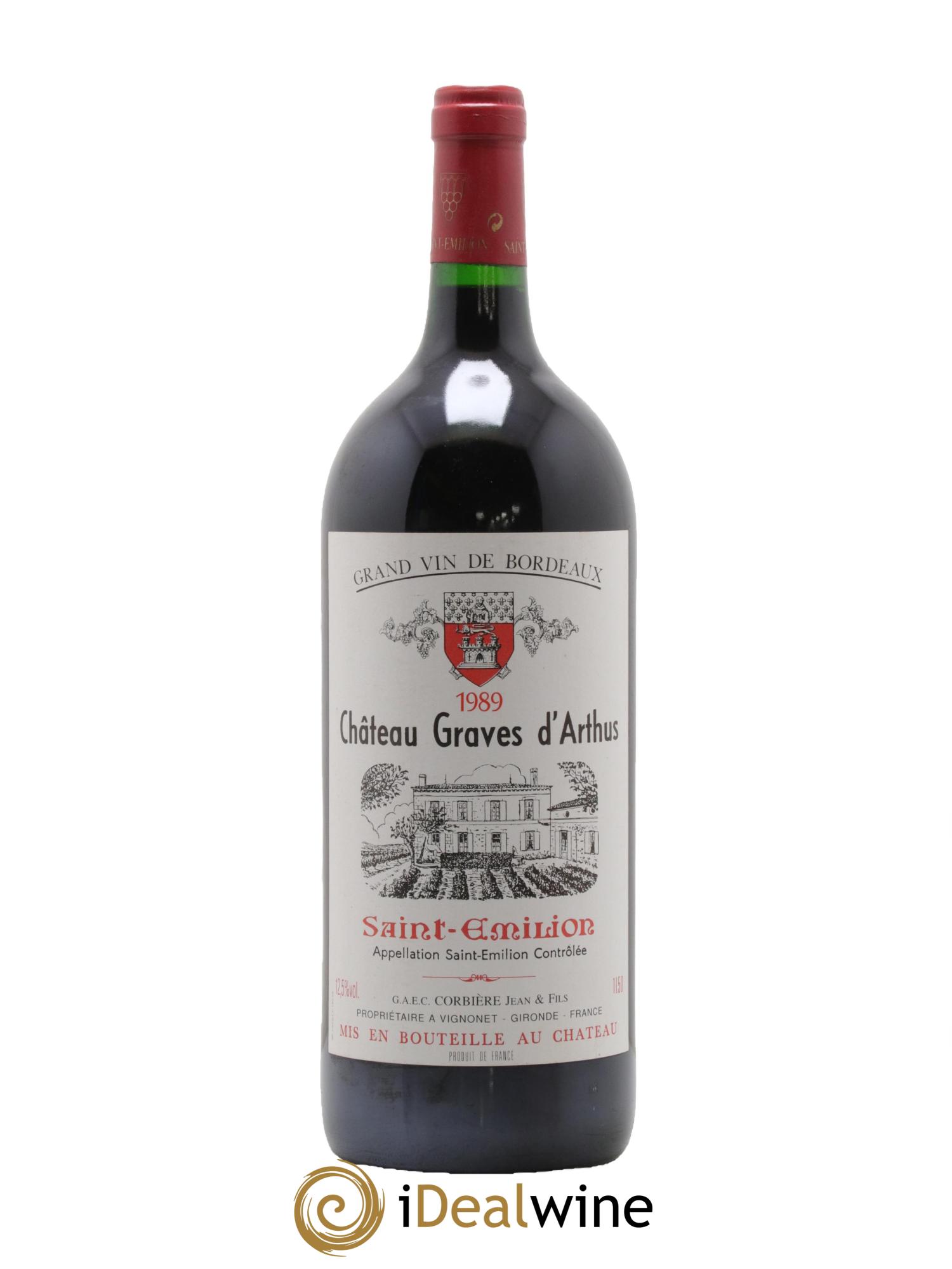 Saint-Émilion Château Graves d'Arthus 1989 - Lot de 1 magnum - 0