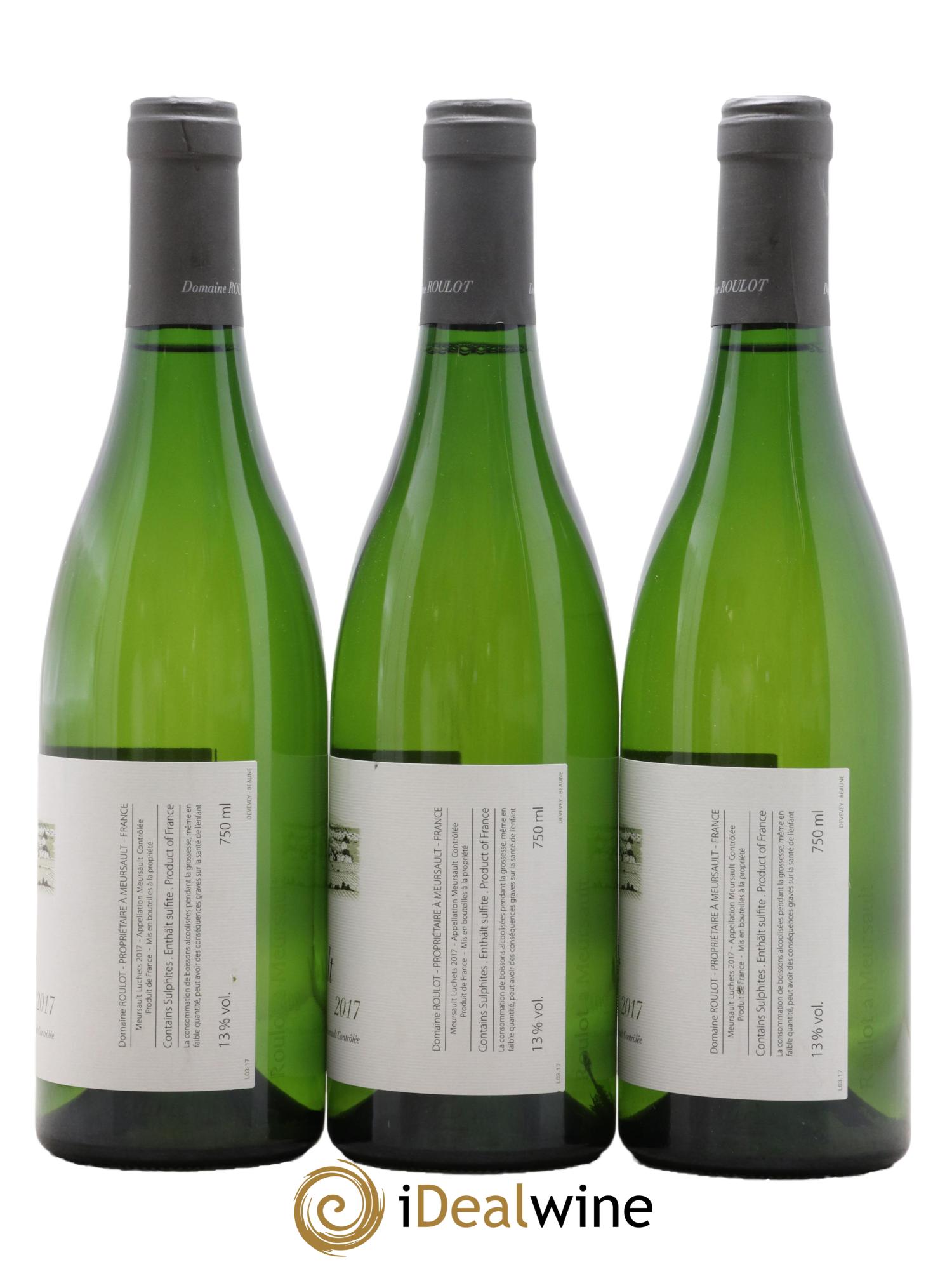 Meursault Luchets Roulot (Domaine) 2017 - Posten von 3 Flaschen - 1