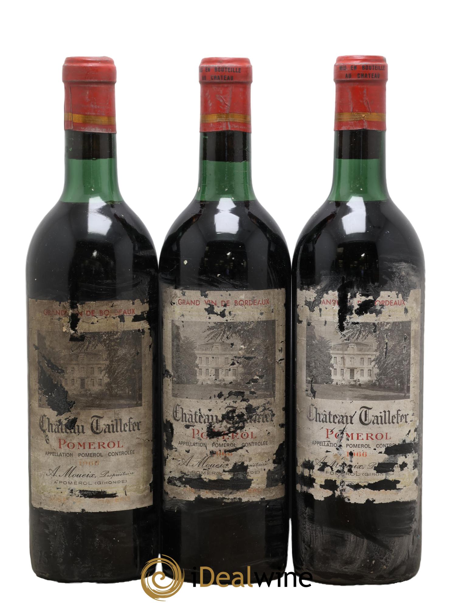 Château Taillefer 1966 - Posten von 3 Flaschen - 0