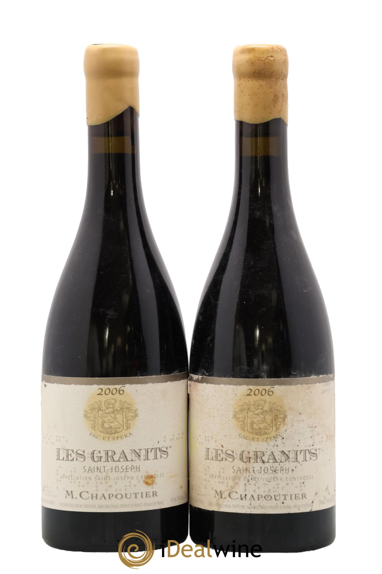 Saint-Joseph Les Granits Chapoutier 2006 - Lot of 2 bottles - 0