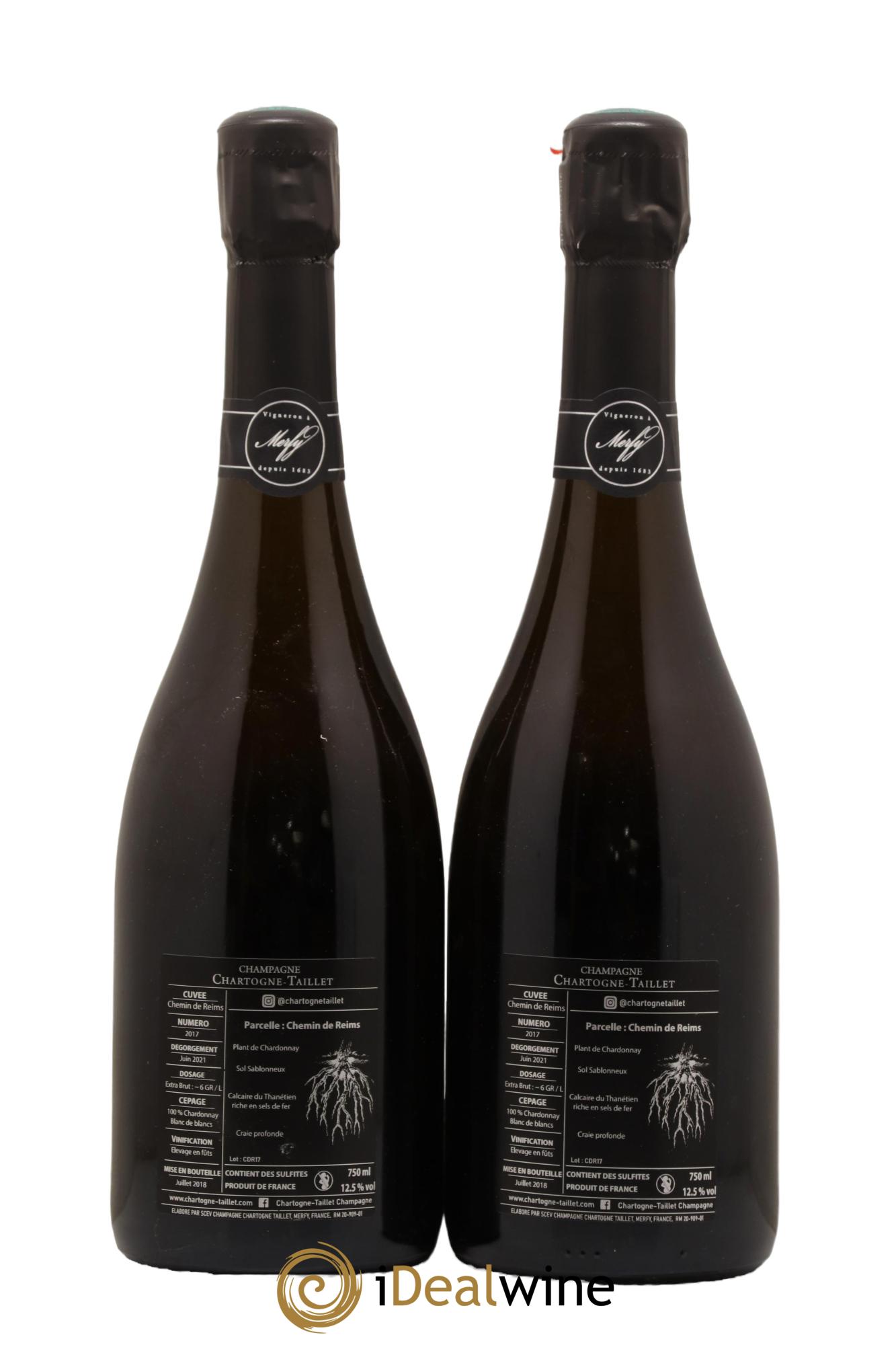 Chemins de Reims Chartogne-Taillet 2017 - Lot de 2 bouteilles - 1