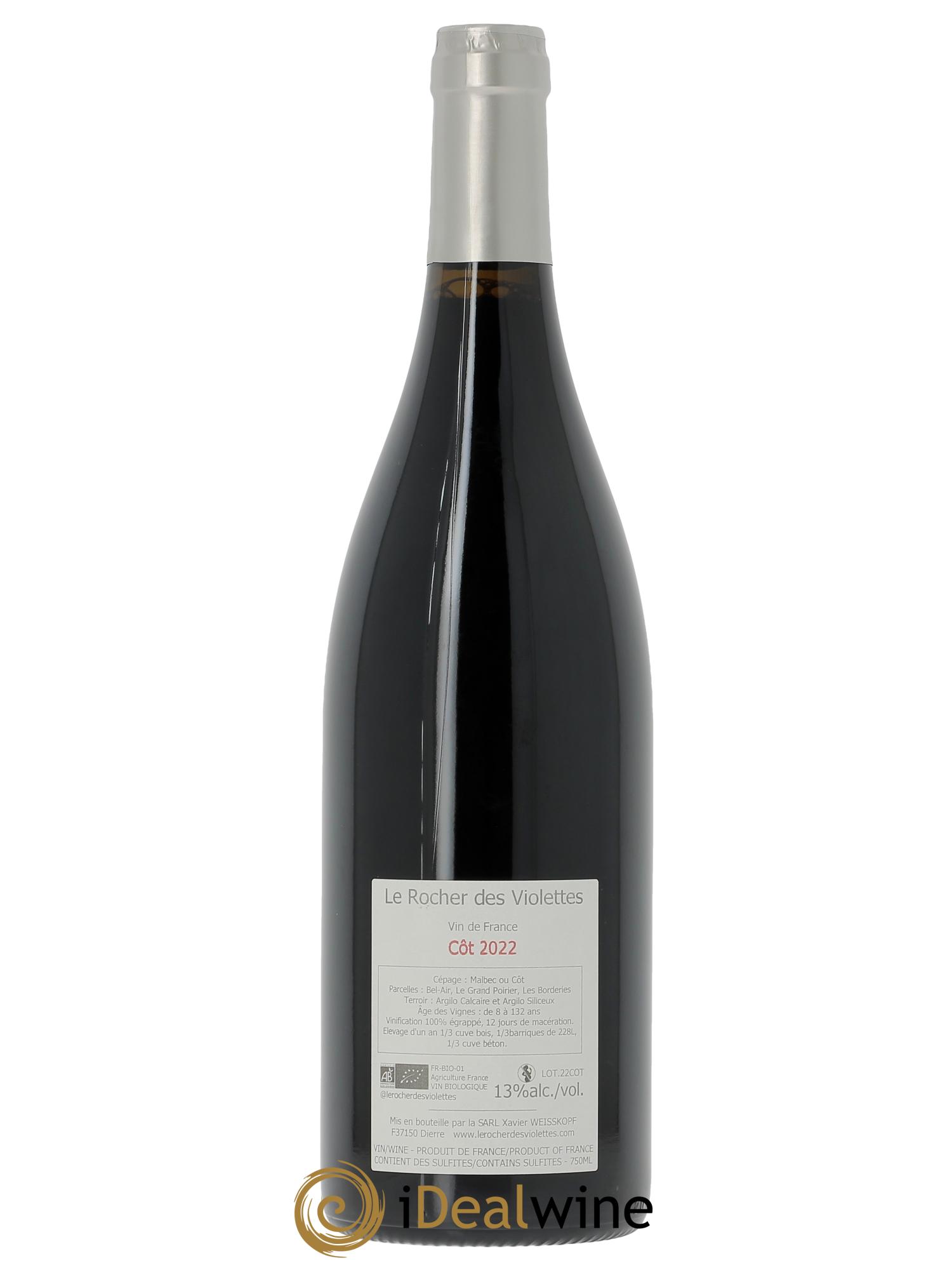 Vin de France Côt Le Rocher des Violettes 2022 - Lot of 1 bottle - 1