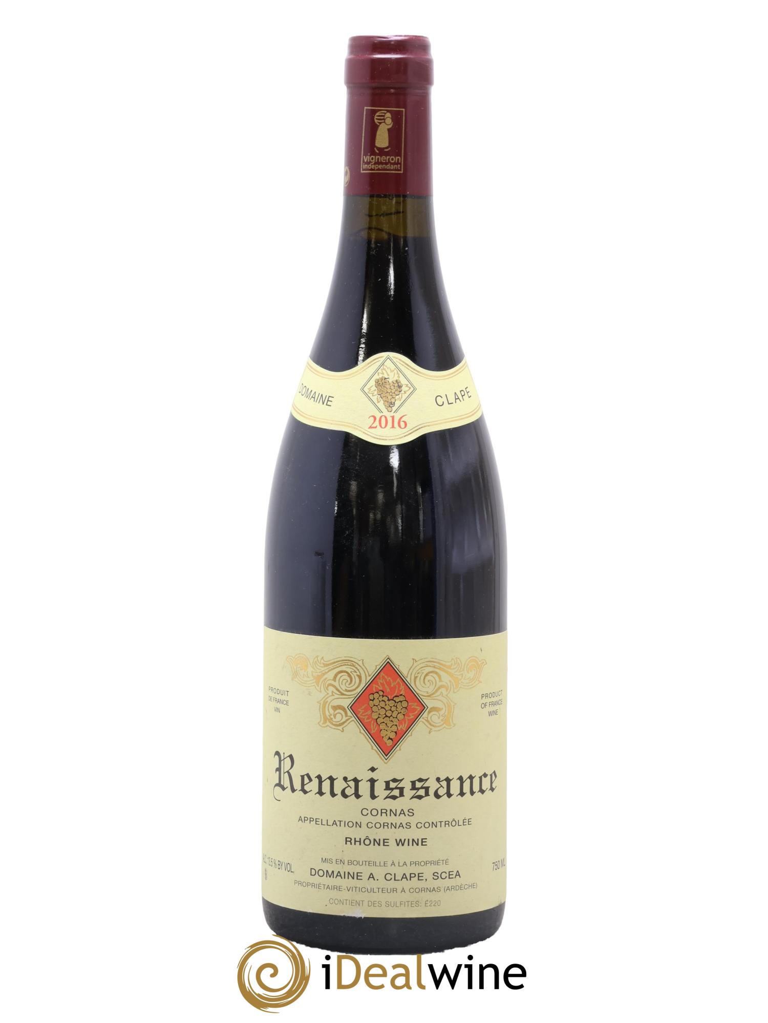 Cornas Renaissance Auguste Clape 2016 - Lot de 1 bouteille - 0