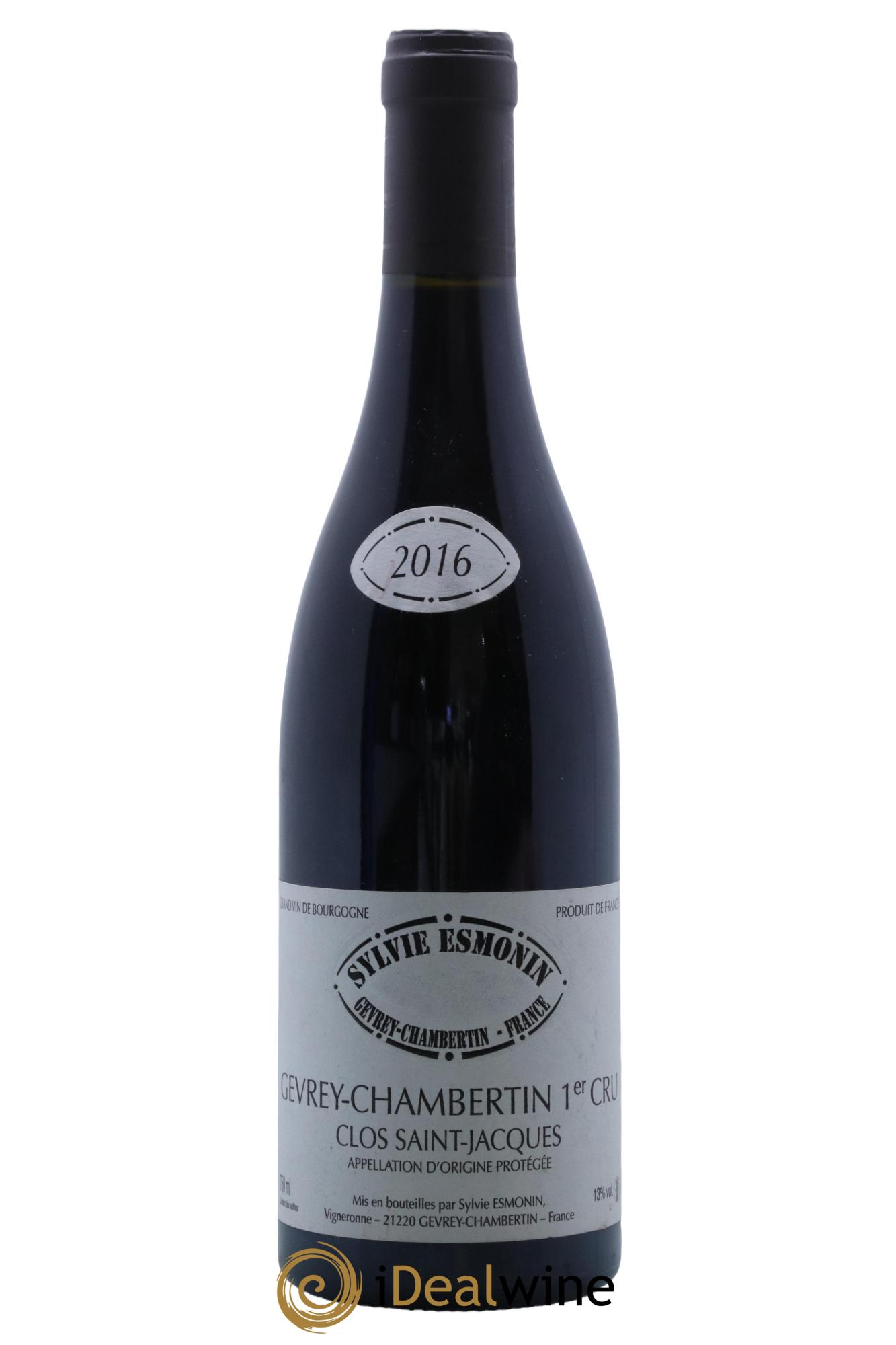 Gevrey-Chambertin 1er Cru Clos Saint Jacques Sylvie Esmonin 2016 - Lot de 1 bouteille - 0