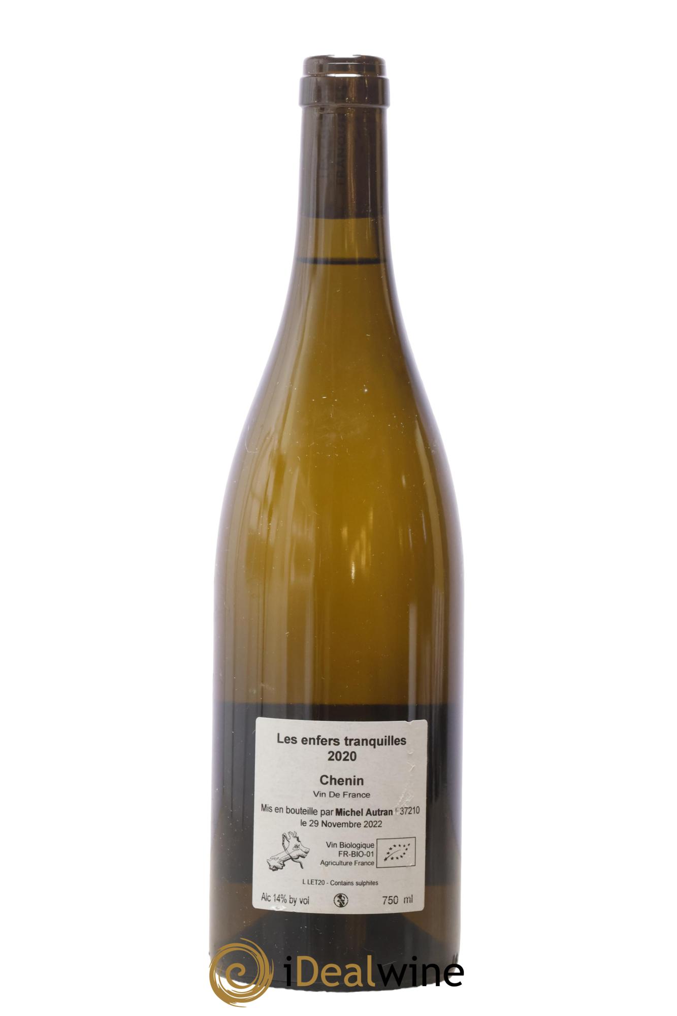 Vin de France Les Enfers Tranquilles Michel Autran 2020 - Lot of 1 bottle - 1