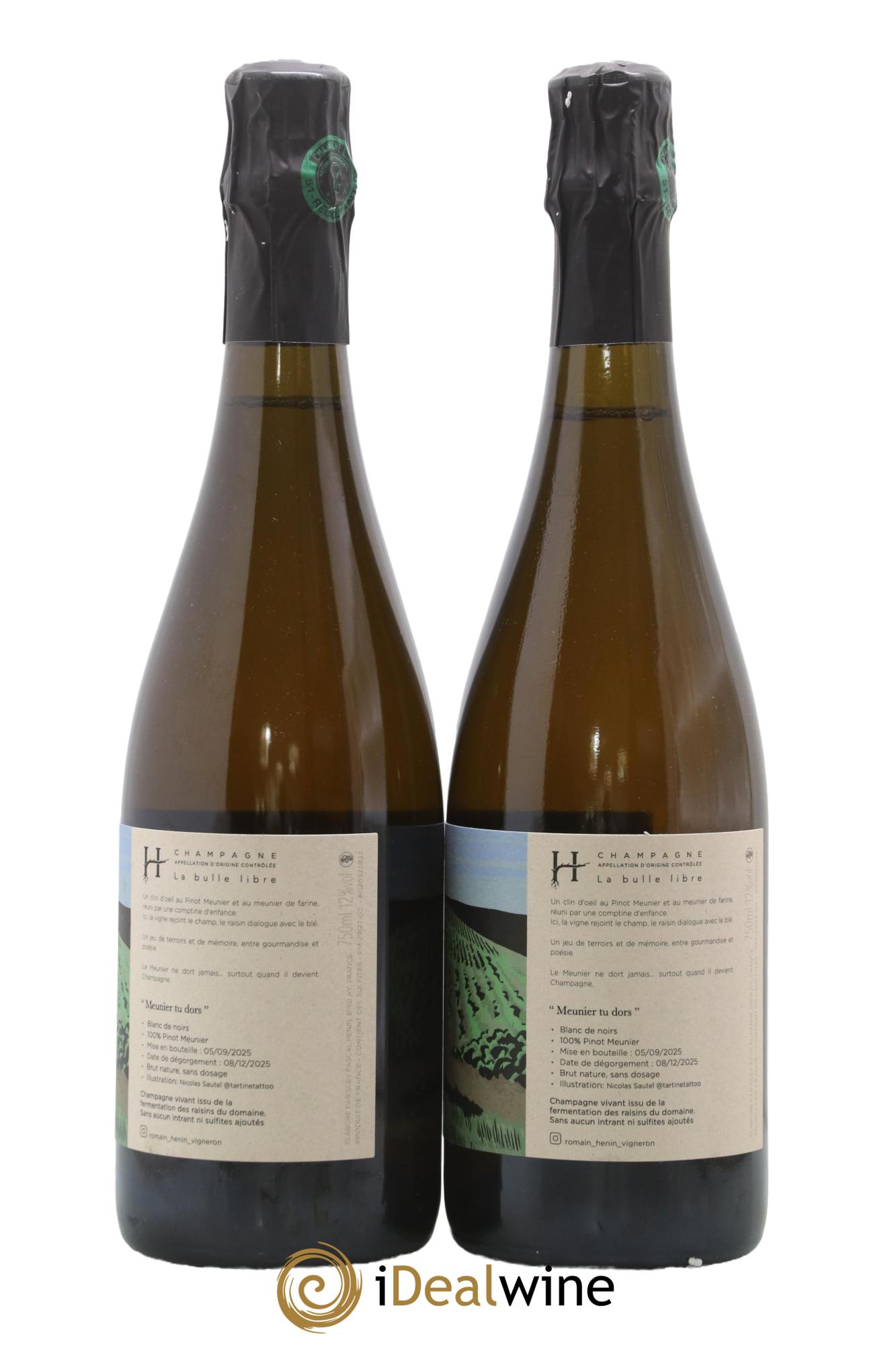 Meunier Tu Dors Romain Henin - Lotto di 2 bottiglie - 1