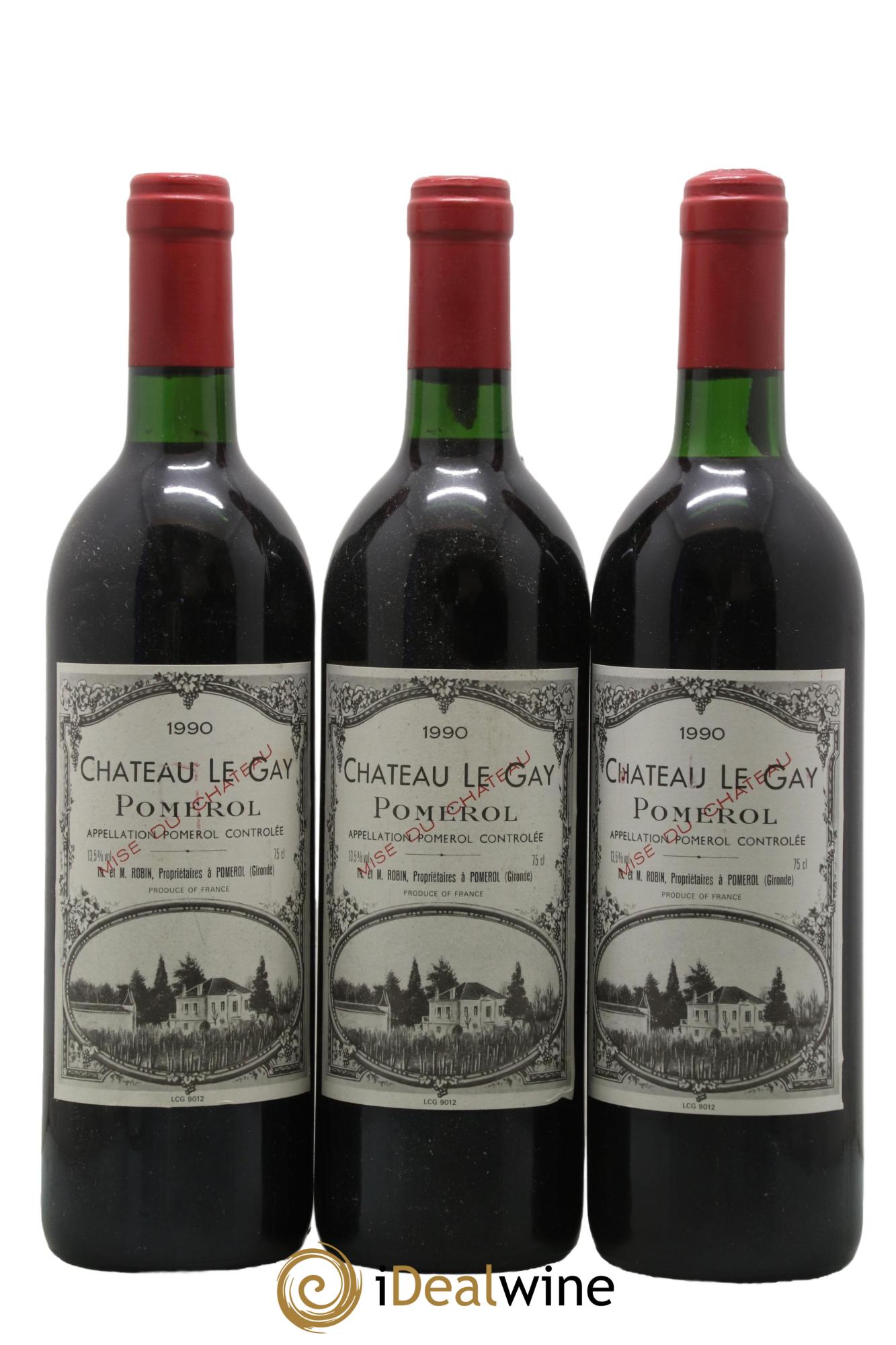 Château Le Gay 1990 - Posten von 3 Flaschen - 0