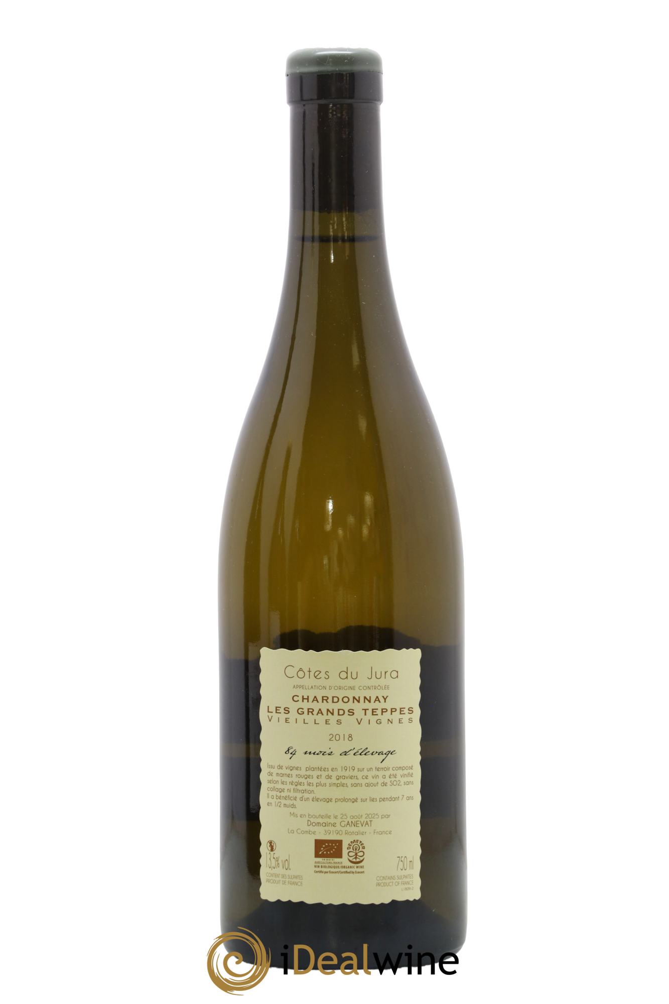 Côtes du Jura Chardonnay Les Grands Teppes Vieilles Vignes 84 Mois D'Elevage Jean-François Ganevat (Domaine) 2018 - Lot de 1 bouteille - 1
