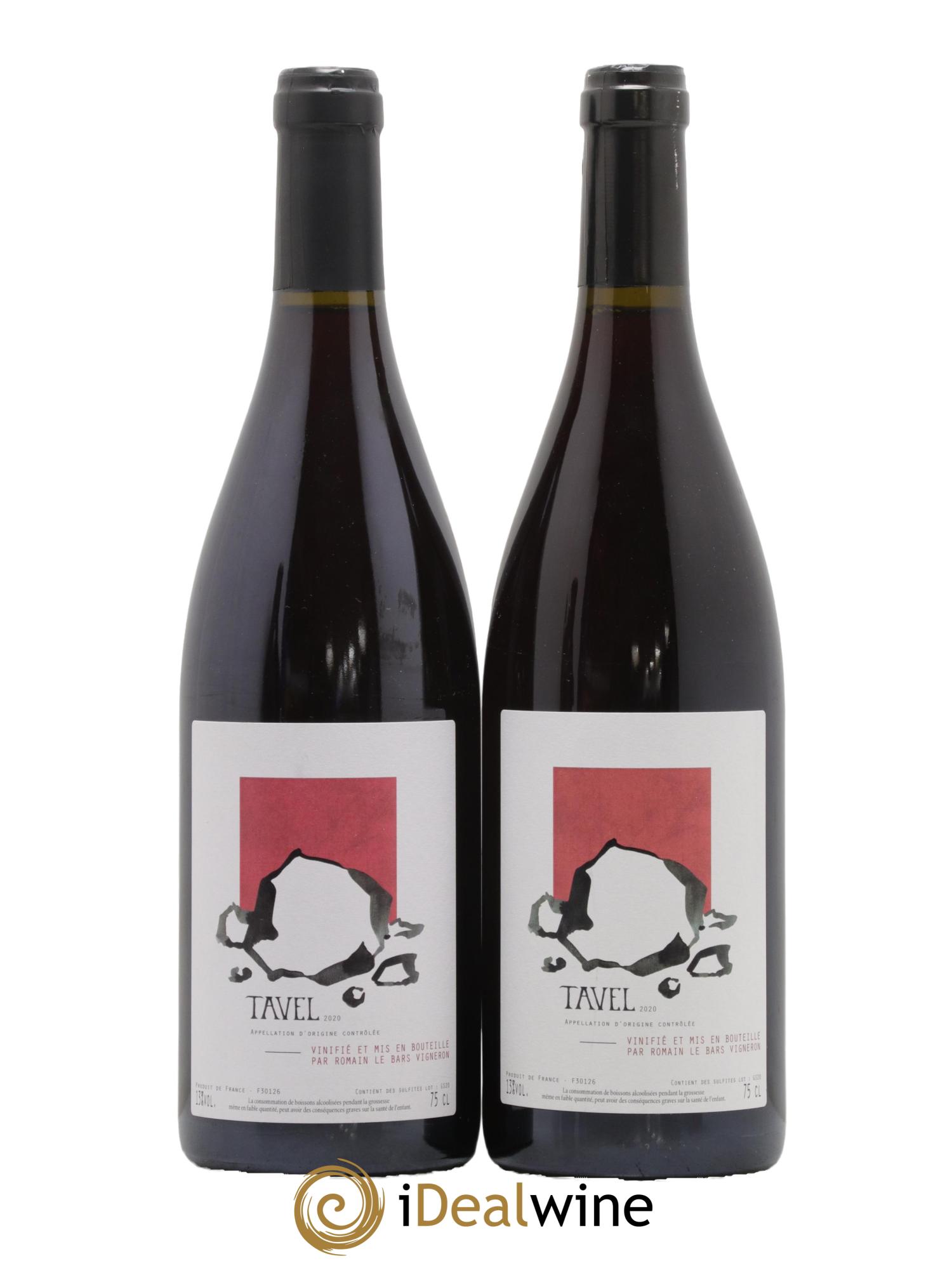 Tavel Romain Le Bars 2020 - Lot de 2 bouteilles - 0