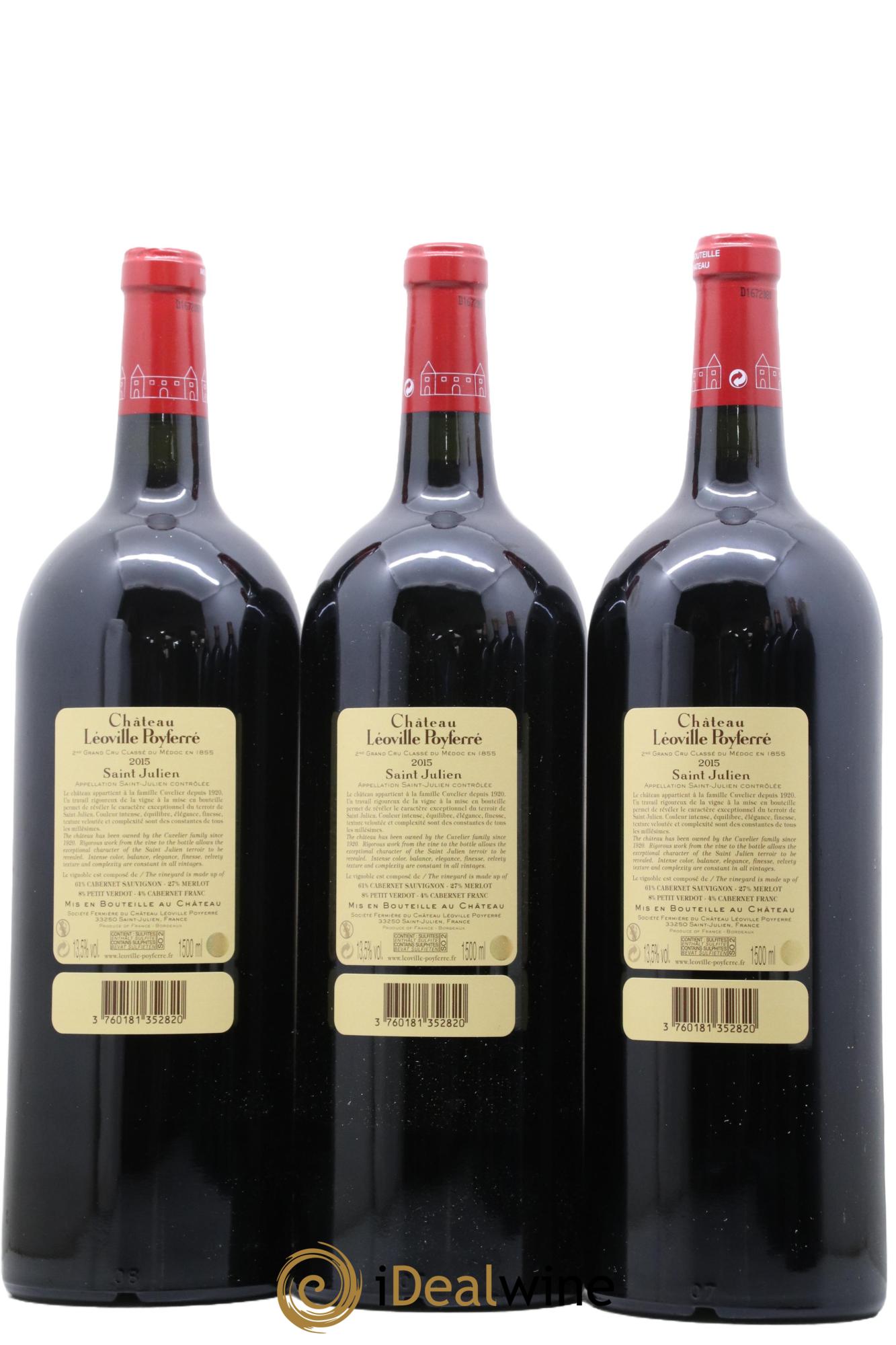 Château Léoville Poyferré 2ème Grand Cru Classé 2015 - Lot de 3 magnums - 1