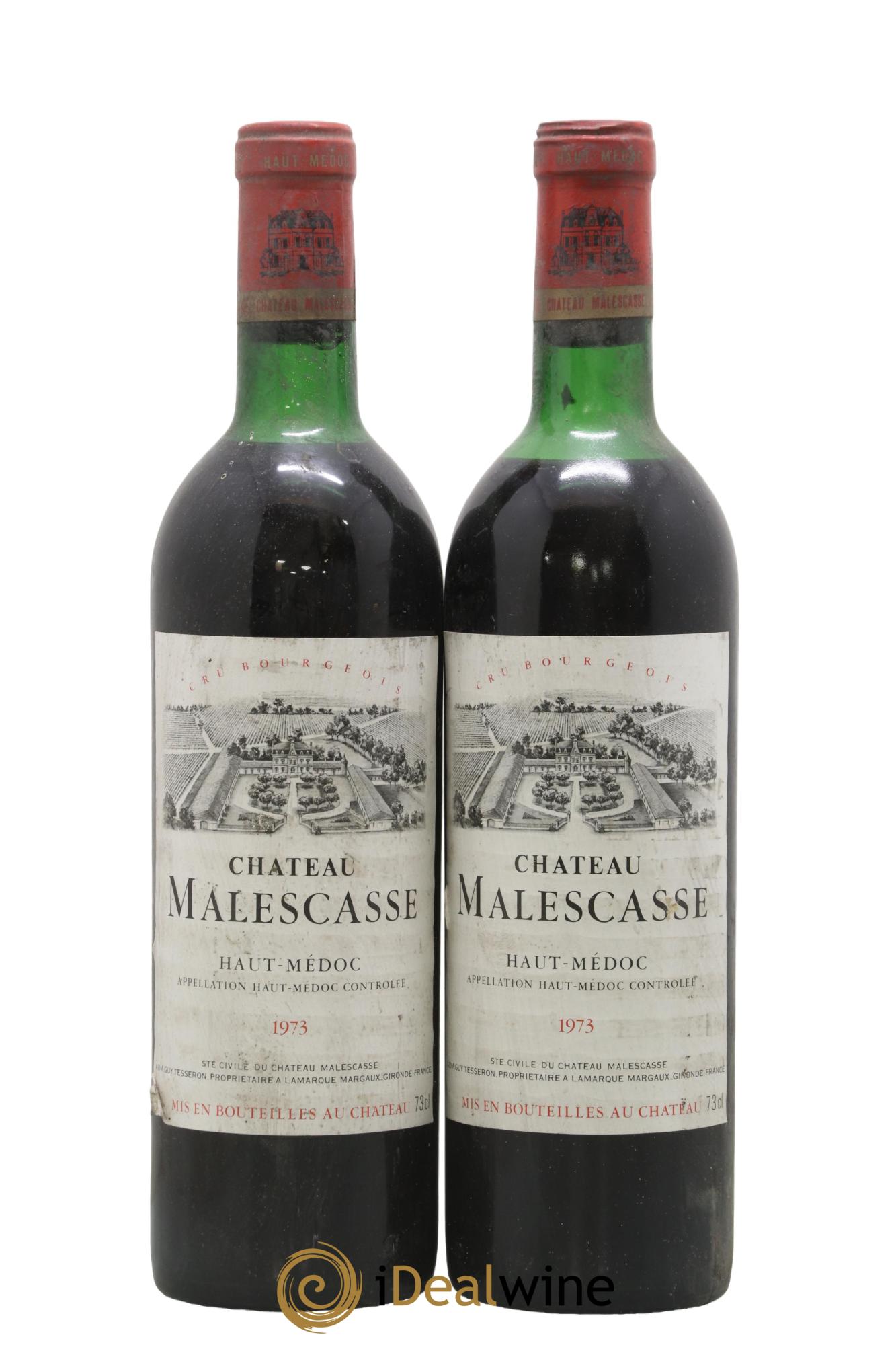 Château Malescasse Cru Bourgeois Exceptionnel  1973 - Lot de 2 bouteilles - 0
