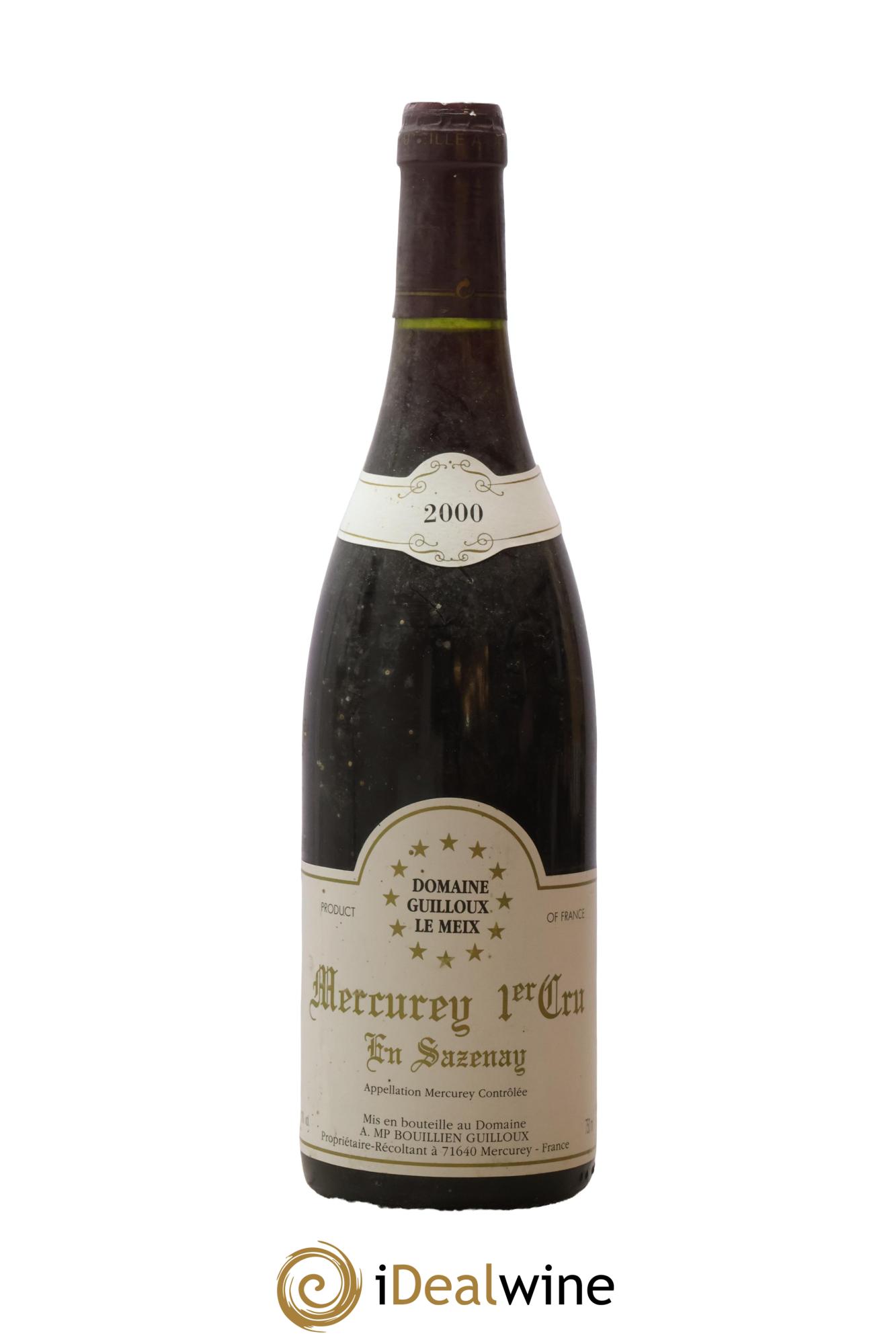 Mercurey 1er Cru En Sazenay Guilloux Le Meix 2000 - Lot de 1 bouteille - 0