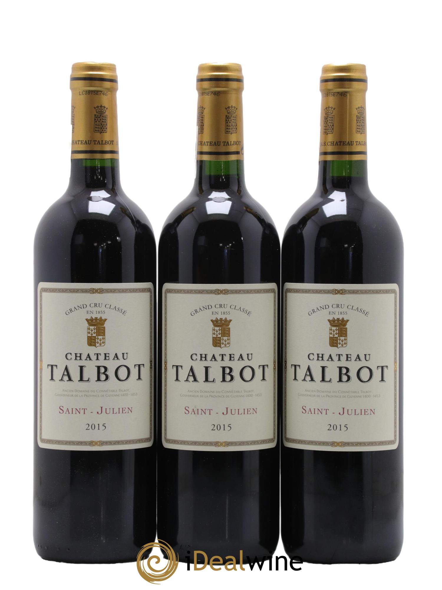 Château Talbot 4ème Grand Cru Classé 2015 - Lot de 6 bouteilles - 1