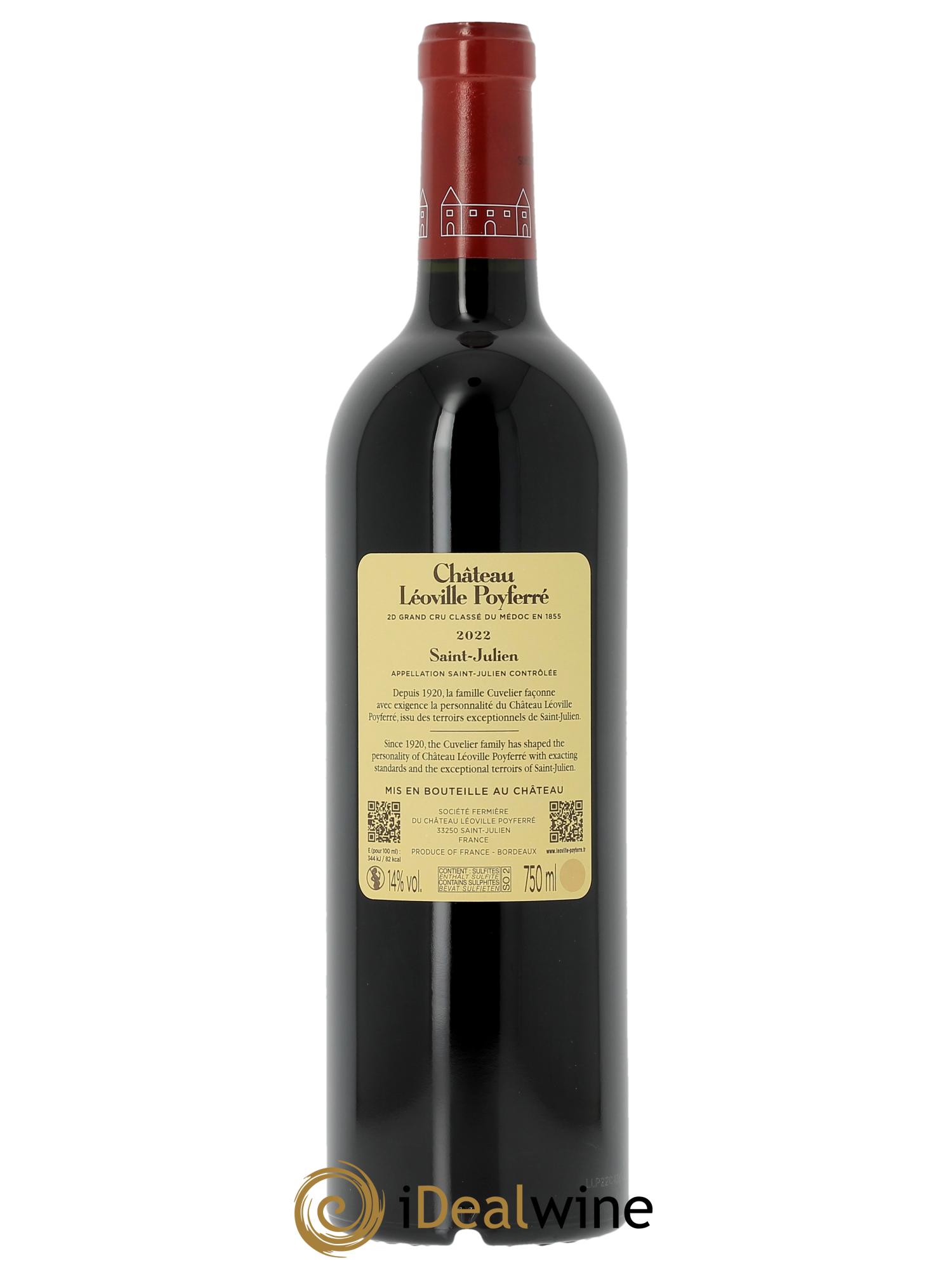 Château Léoville Poyferré 2ème Grand Cru Classé (CBO à partir de 6 bts) 2022 - Lot de 1 bouteille - 1