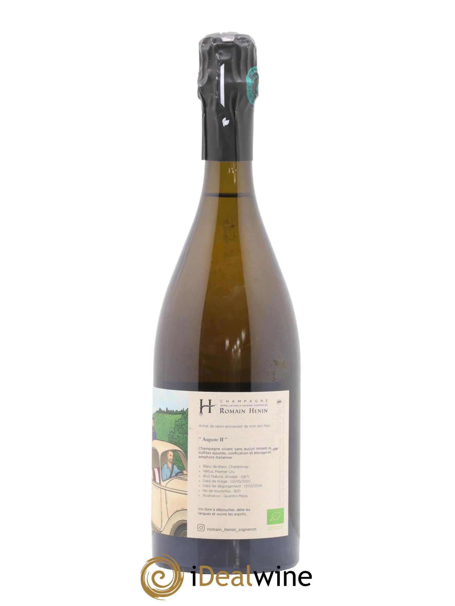 Champagne Auguste II Romain Hénin - Lot de 1 bouteille - 1