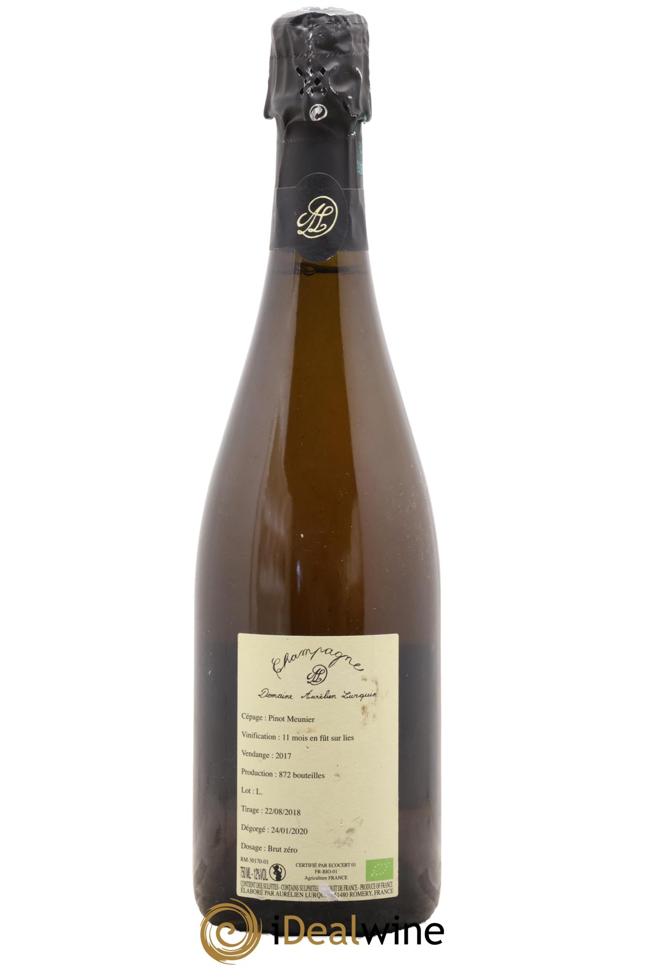 100% Meunier Aurélien Lurquin 2017 - Lot of 1 bottle - 1