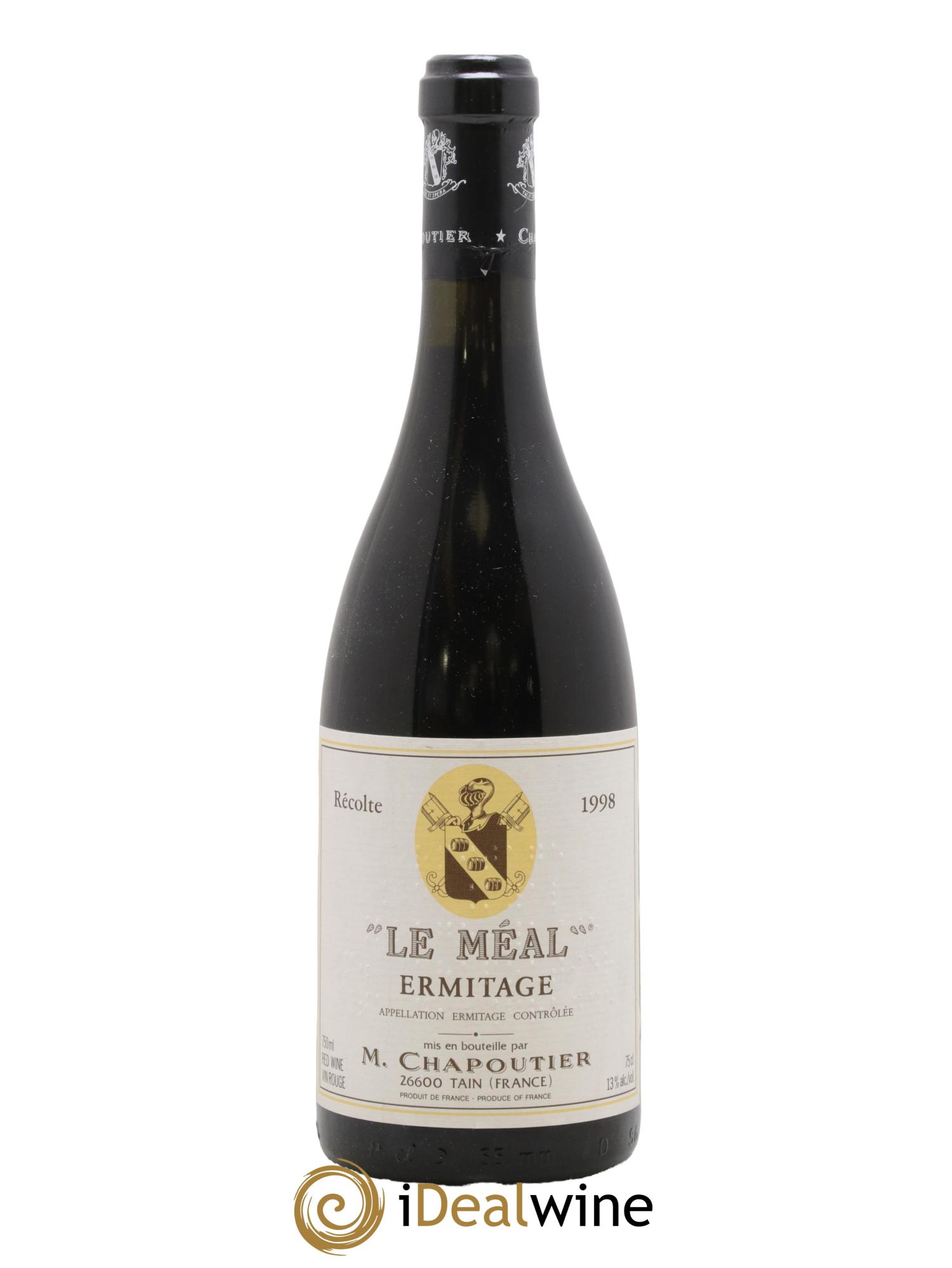 Hermitage Ermitage Le Méal Chapoutier 1998 - Lot de 1 bouteille - 0