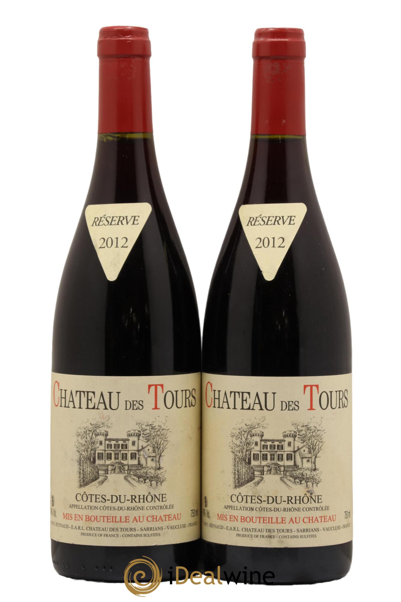 Côtes-du-Rhône Château des Tours Emmanuel Reynaud 2012 - Lot de 2 bouteilles - 0
