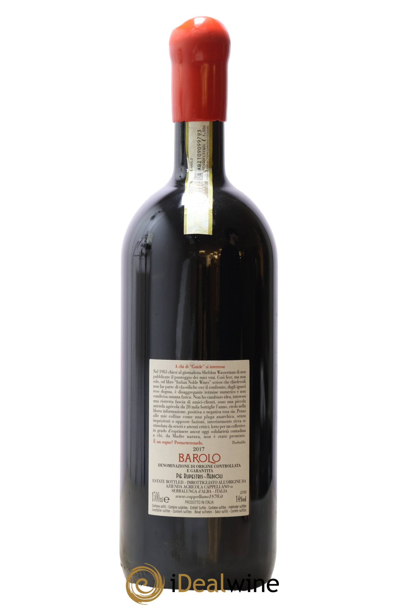 Barolo DOCG Pie Rupestris Cappellano 2017 - Posten von 1 Magnum - 1