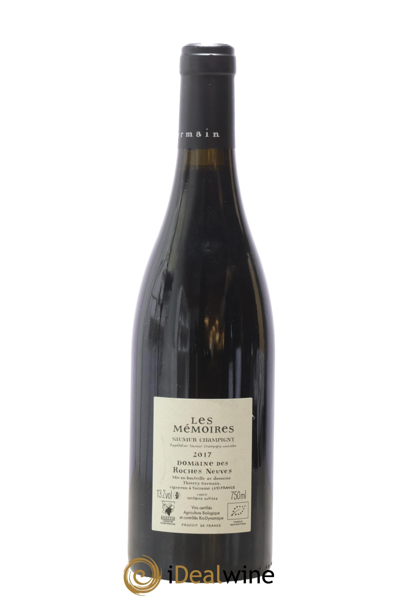 Saumur-Champigny Les Mémoires Domaine des Roches Neuves - Thierry Germain 2017 - Lotto di 1 bottiglia - 1