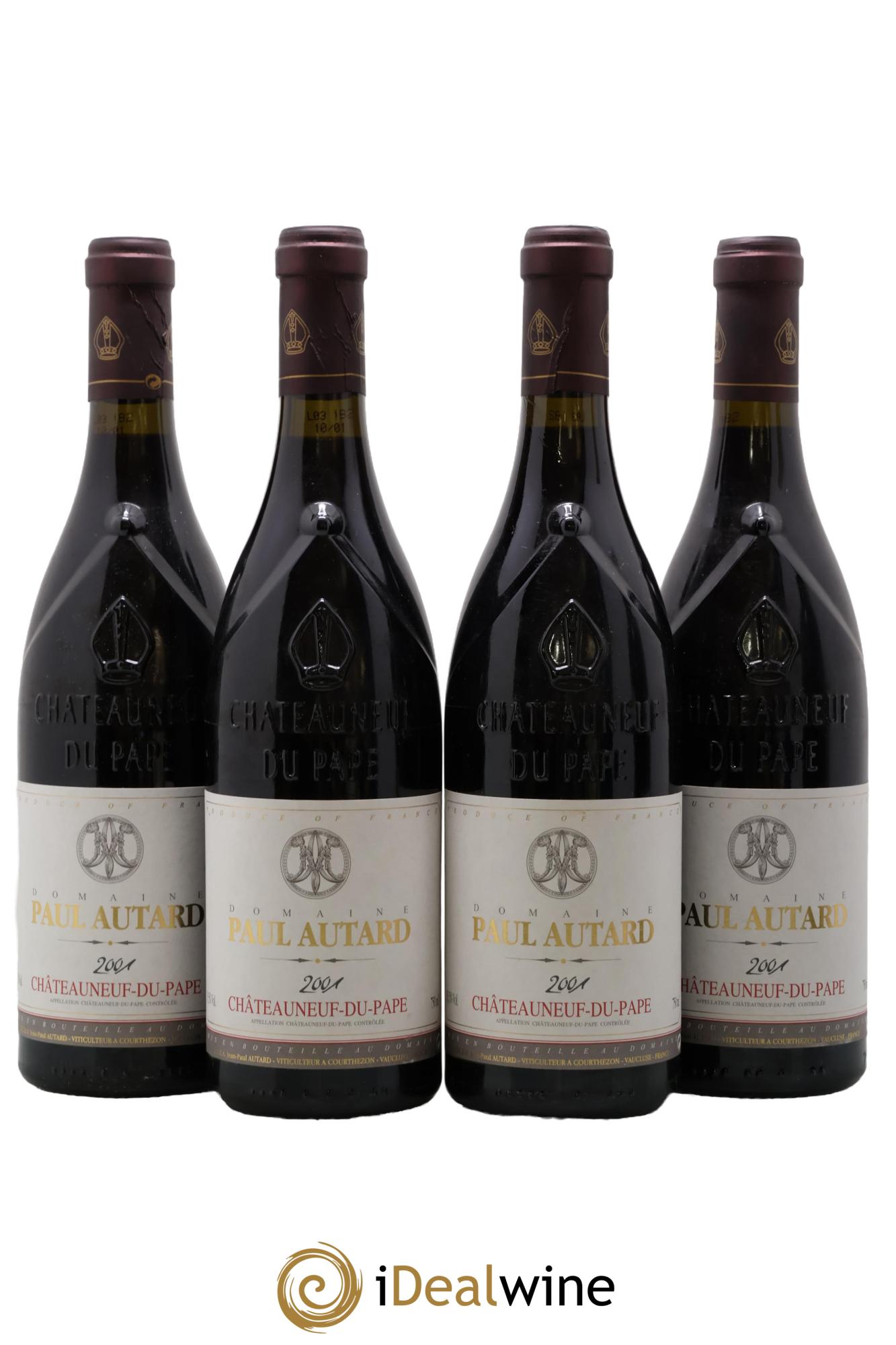 Châteauneuf-du-Pape Domaine Paul Autard 2001 - Lot de 4 bouteilles - 0