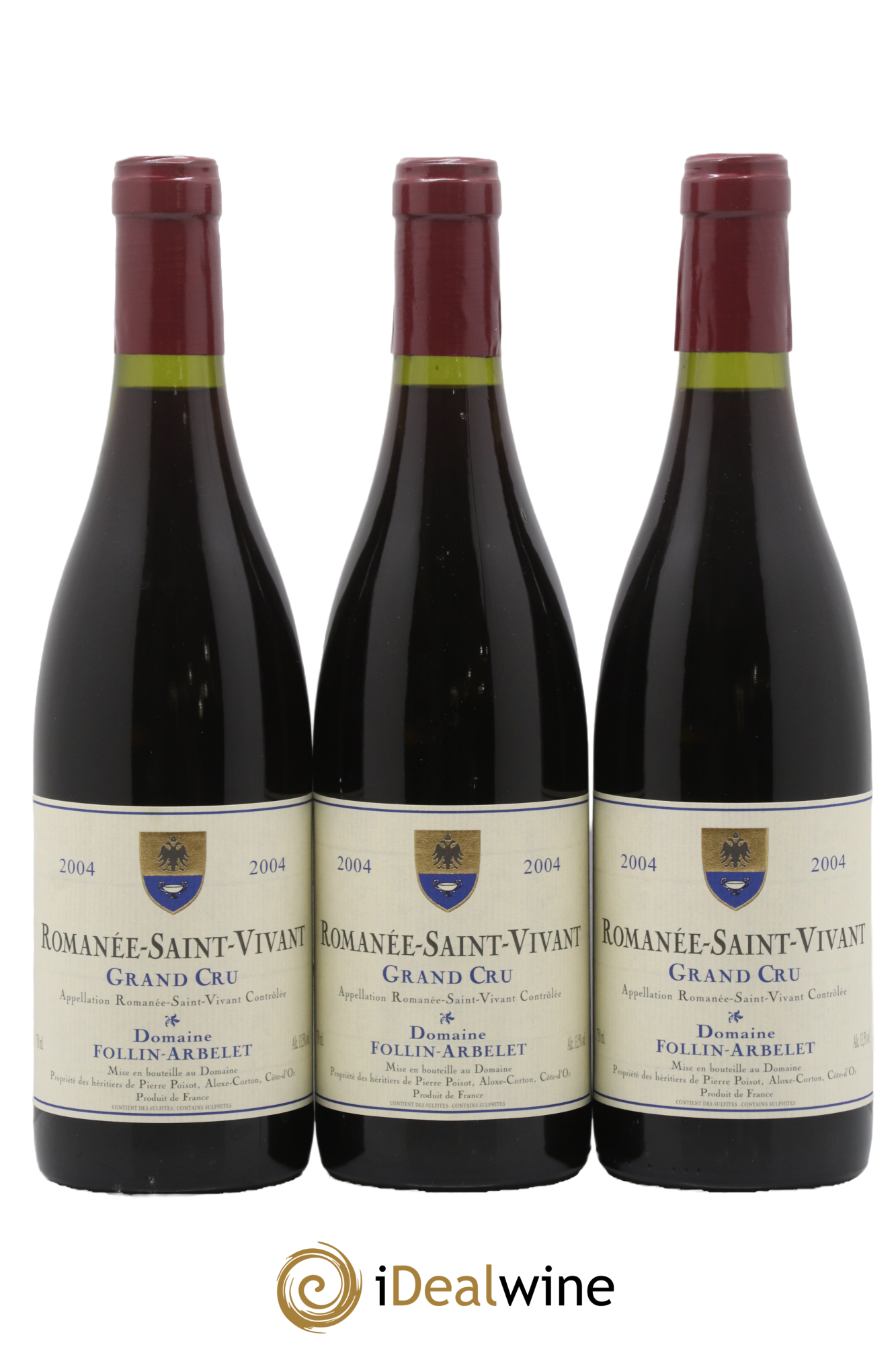 Romanée-Saint-Vivant Grand Cru Follin-Arbelet 2004 - Posten von 3 Flaschen - 0