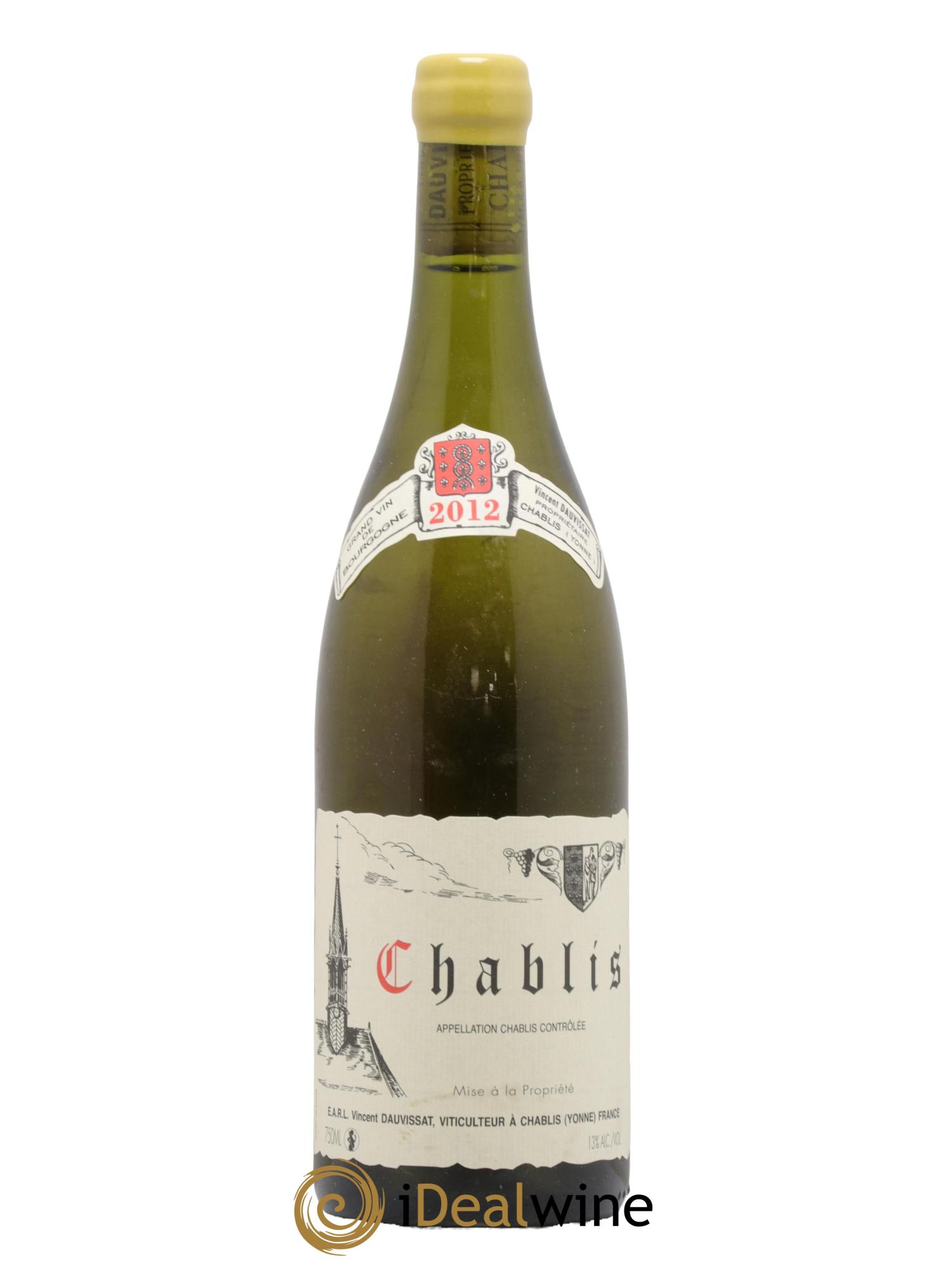 Chablis Vincent Dauvissat (Domaine) 2012 - Lot de 1 bouteille - 0