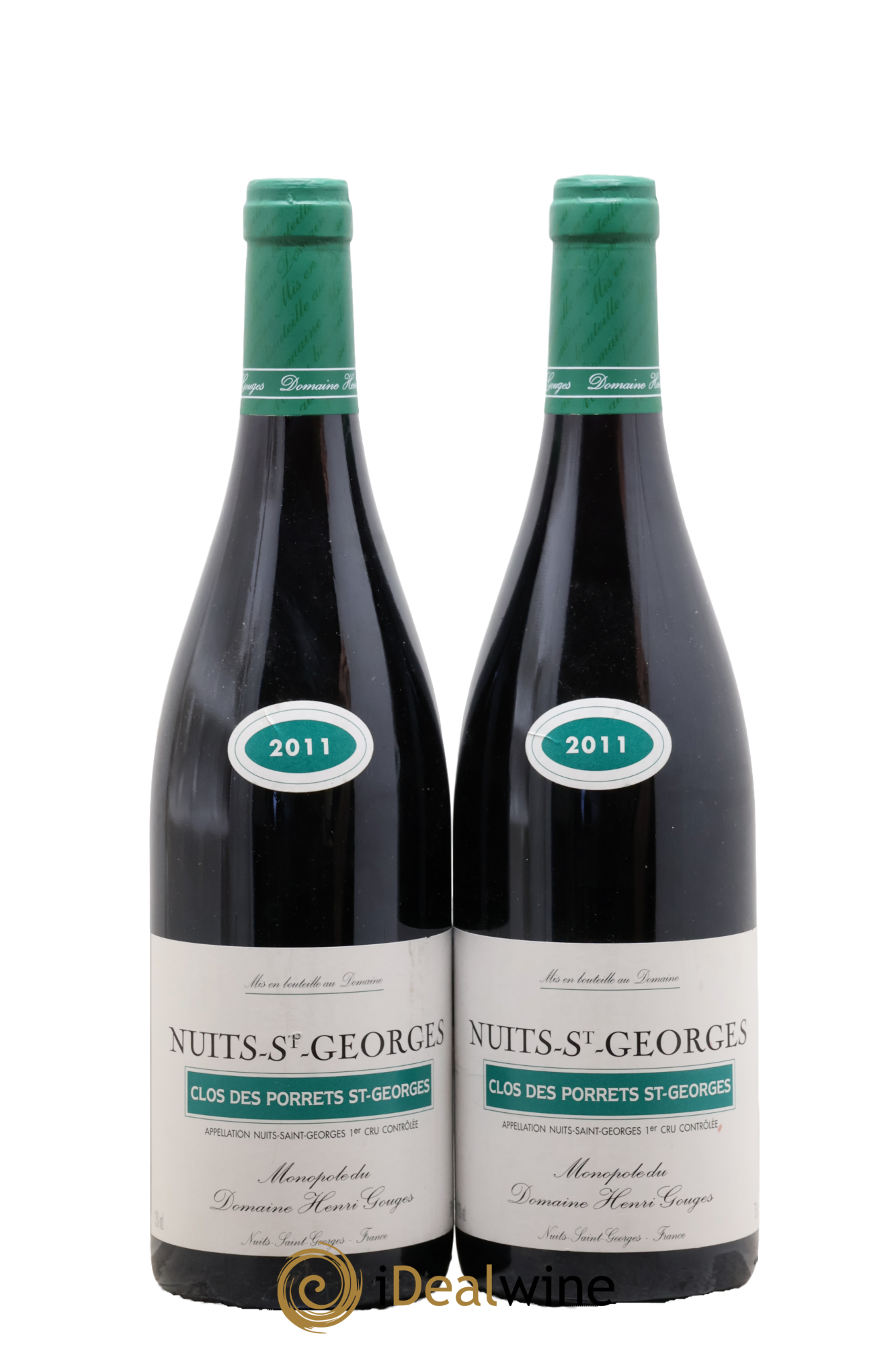Nuits-Saint-Georges 1er Cru Clos des Porrets St Georges Henri Gouges 2011 - Lot de 2 bouteilles - 0