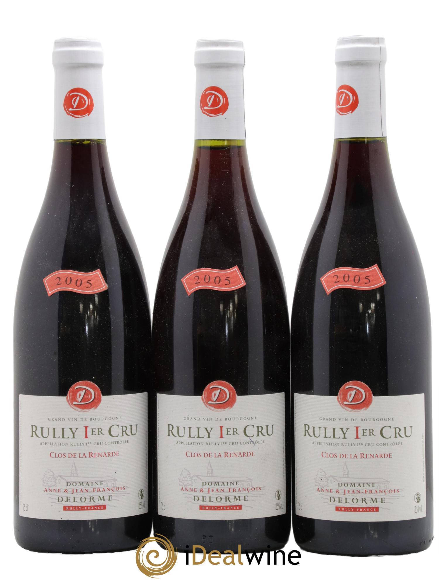 Rully 1er Cru Clos Renarde A&Jf Delorme 2005 - Posten von 3 Flaschen - 0