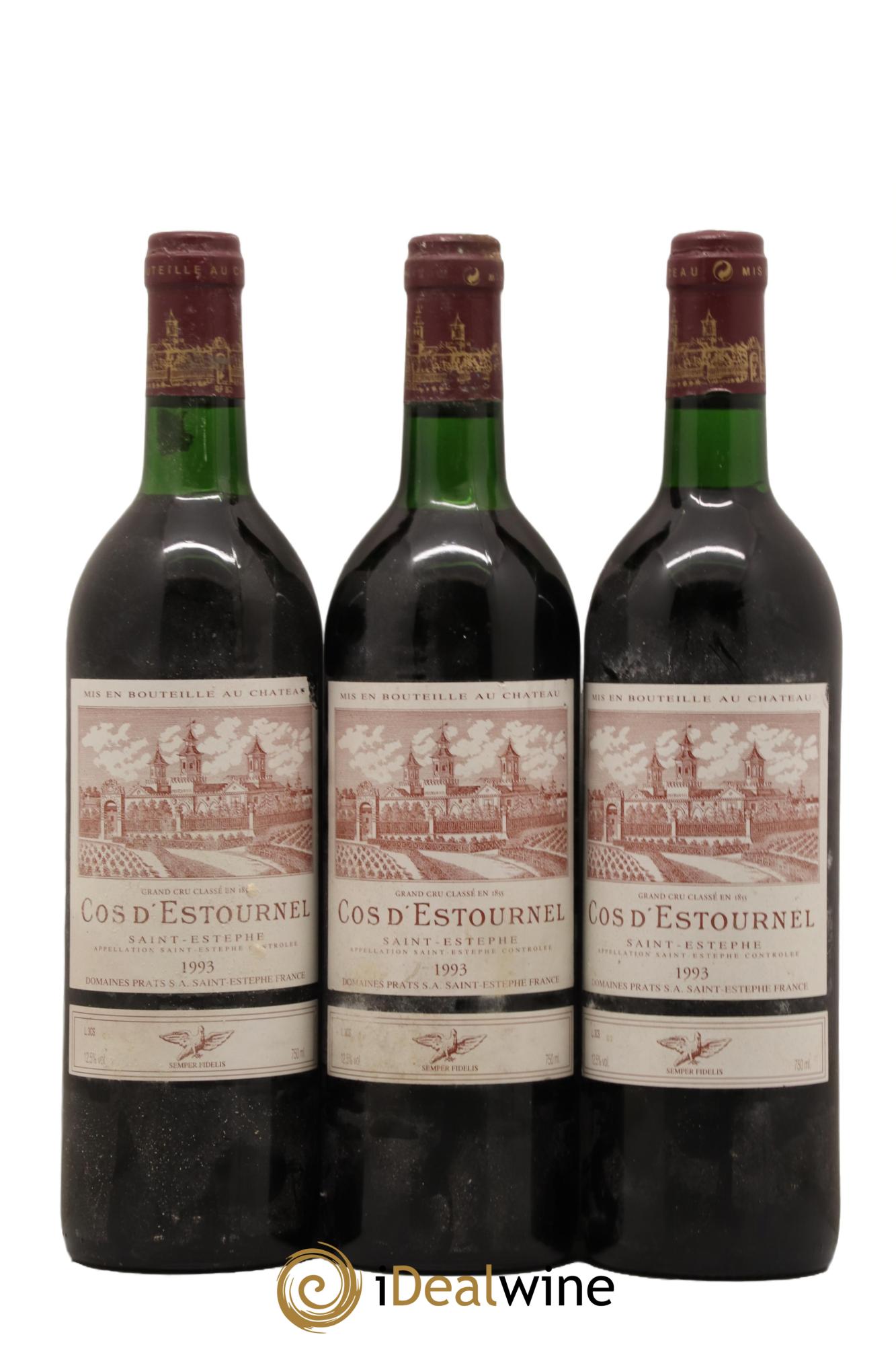 Cos d'Estournel 2ème Grand Cru Classé 1993 - Lot de 3 bouteilles - 0