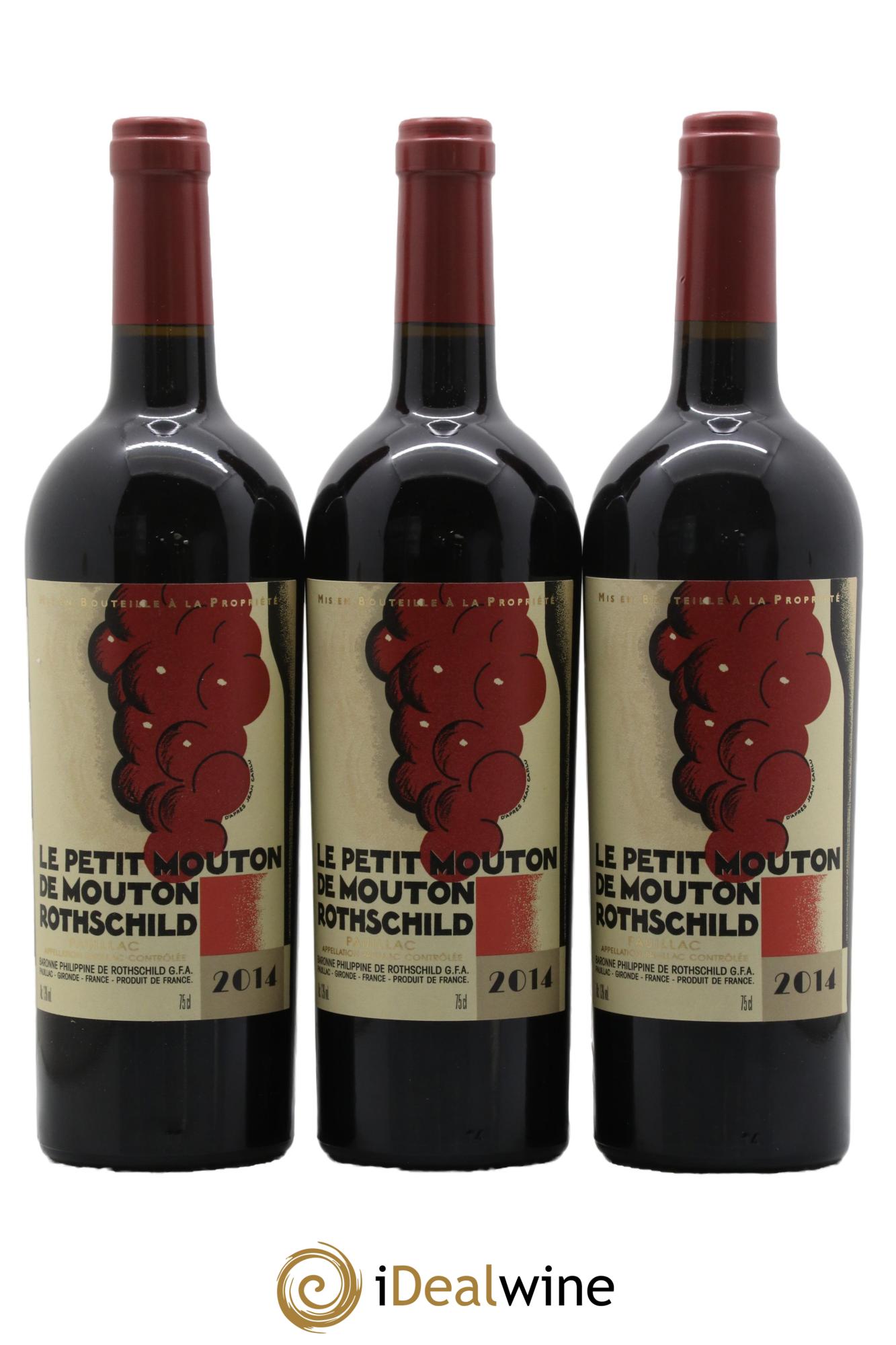 Petit Mouton Second Vin 2014 - Lotto di 3 bottiglie - 0