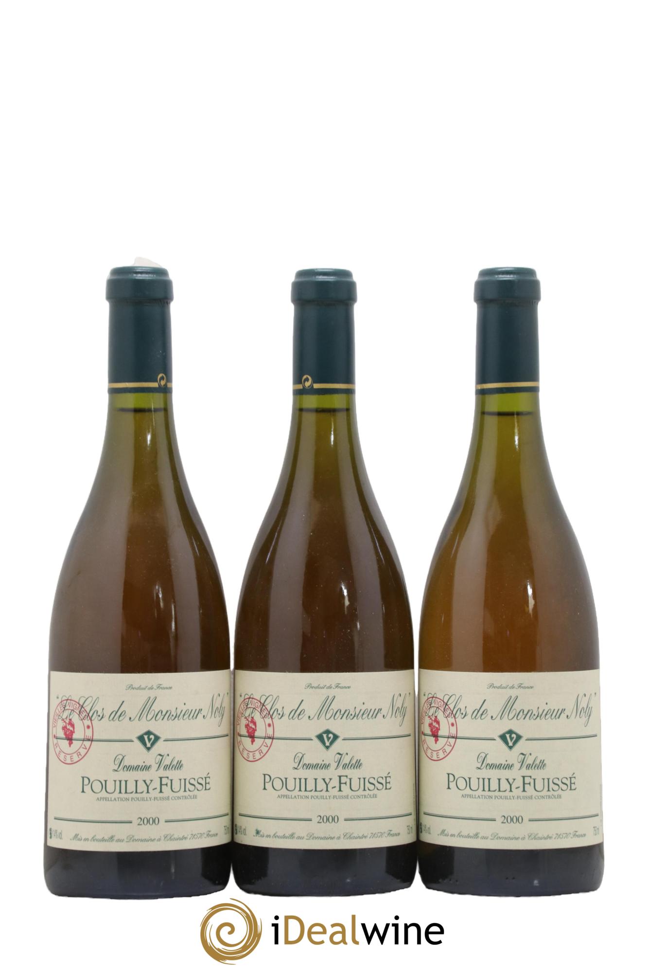 Pouilly-Fuissé Clos de Monsieur Noly Vieilles Vignes Valette (Domaine) 2000 - Lot de 6 bouteilles - 3