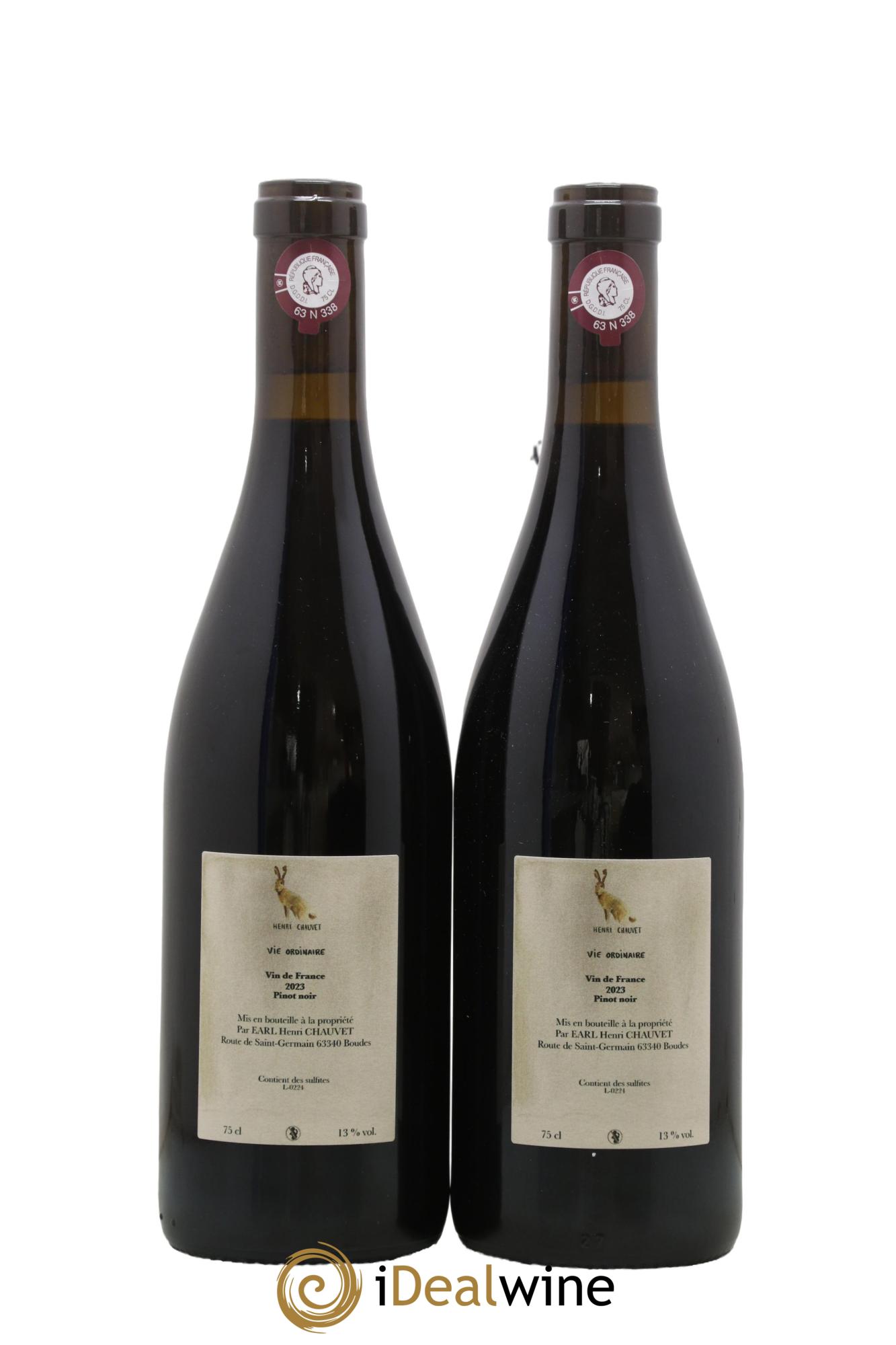 Vin de France Vie ordinaire Henri Chauvet 2023 - Lotto di 2 bottiglie - 1
