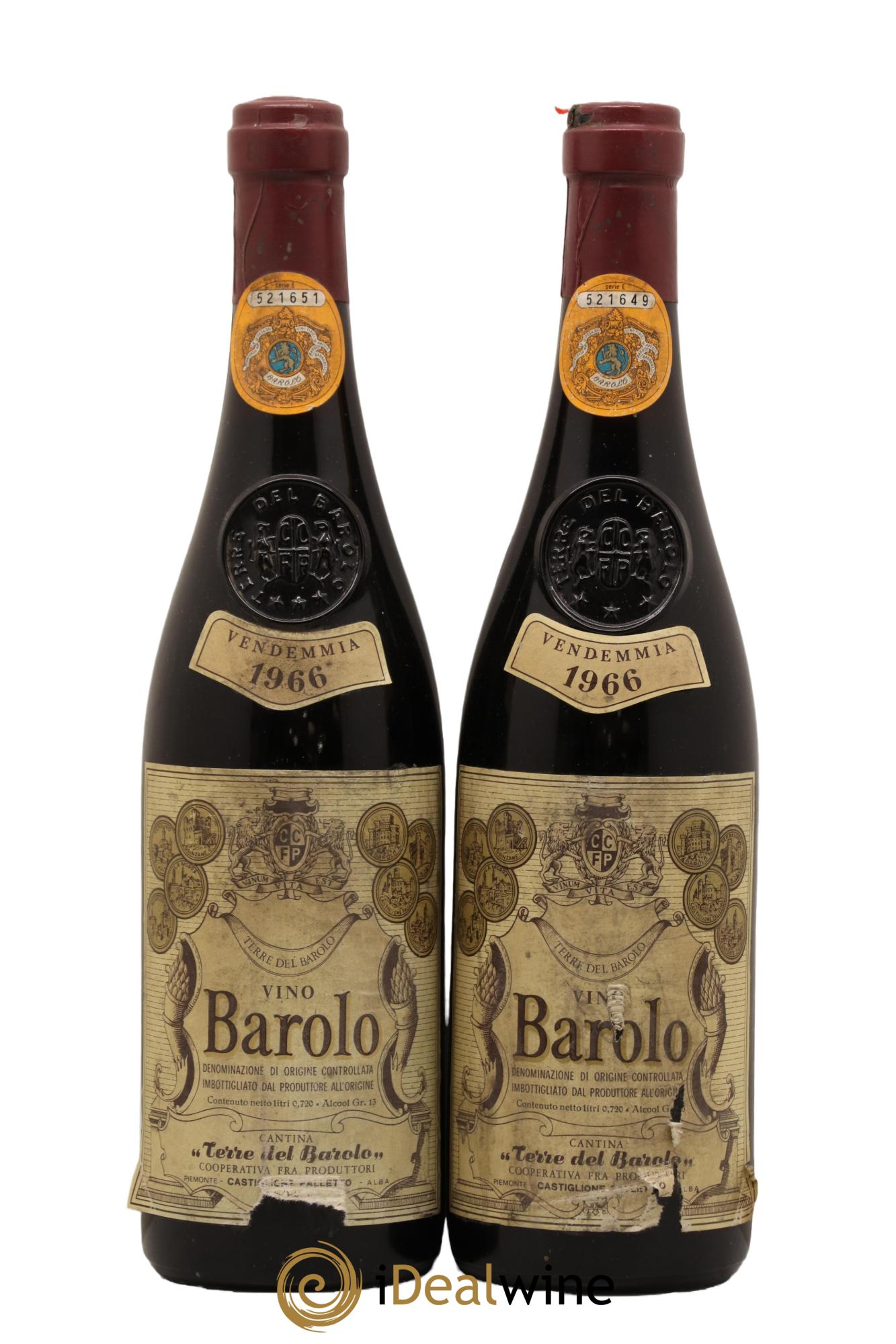 Barolo Terre del Barolo 1966 - Lot de 2 bouteilles - 0