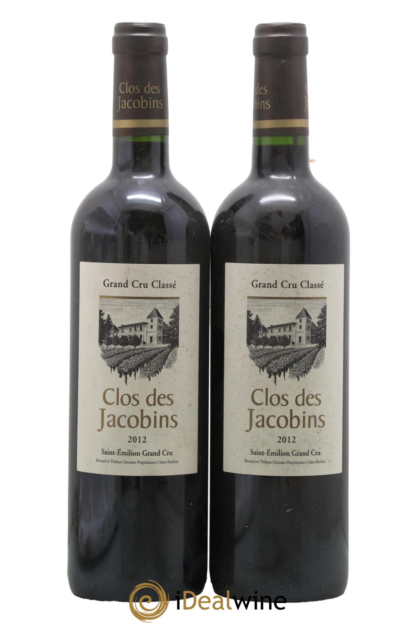 Château Clos des Jacobins Grand Cru Classé 2012 - Lotto di 2 bottiglie - 0