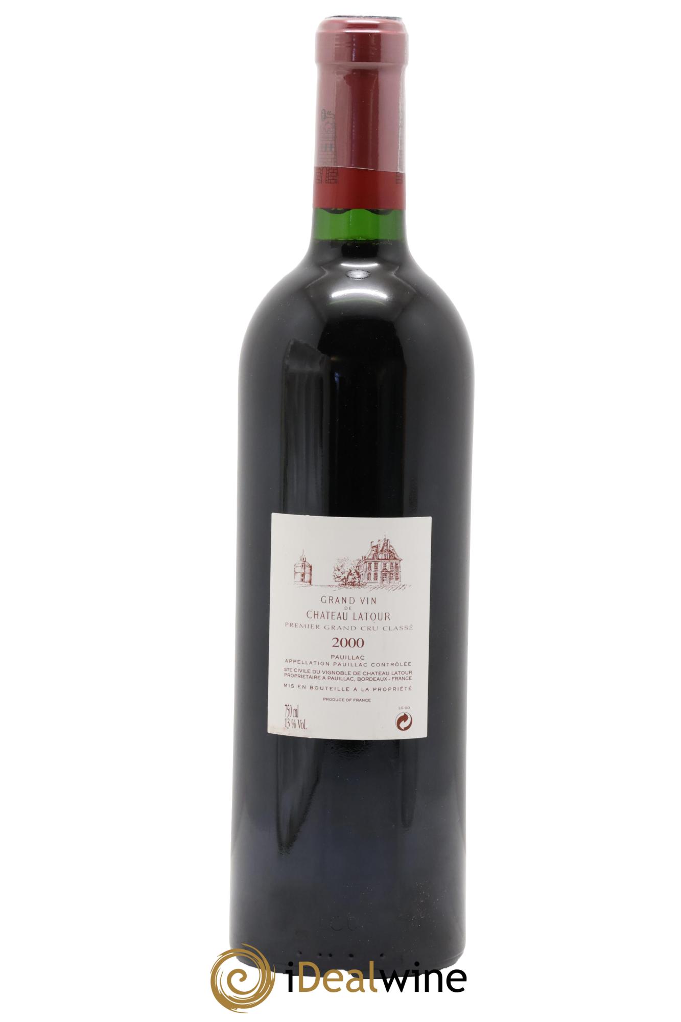 Château Latour 1er Grand Cru Classé 2000 - Lot de 1 bouteille - 1