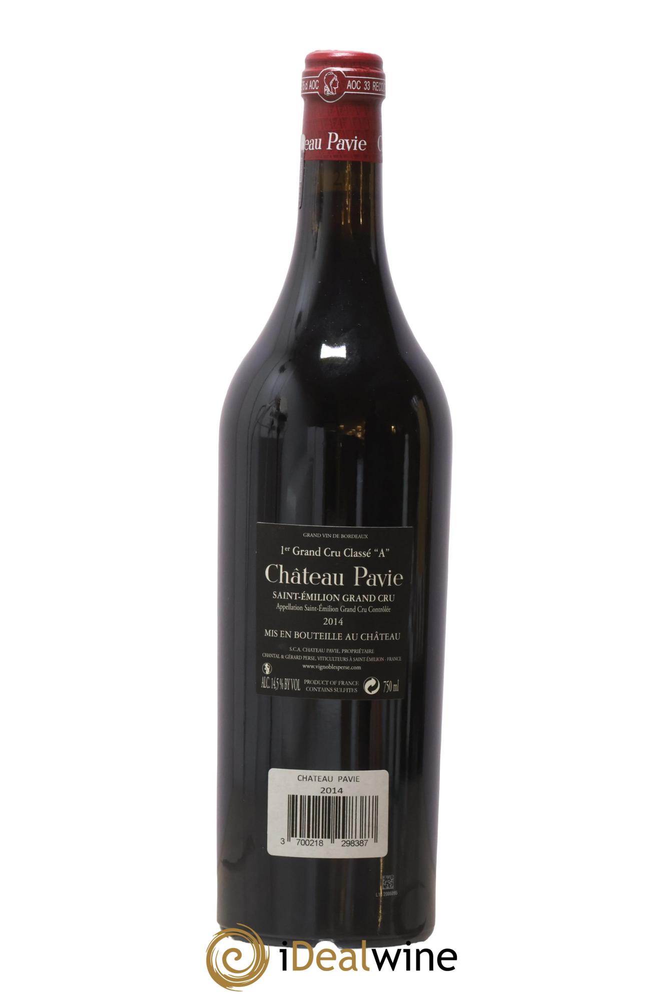 Château Pavie 1er Grand Cru Classé A 2014 - Lot de 1 bouteille - 1