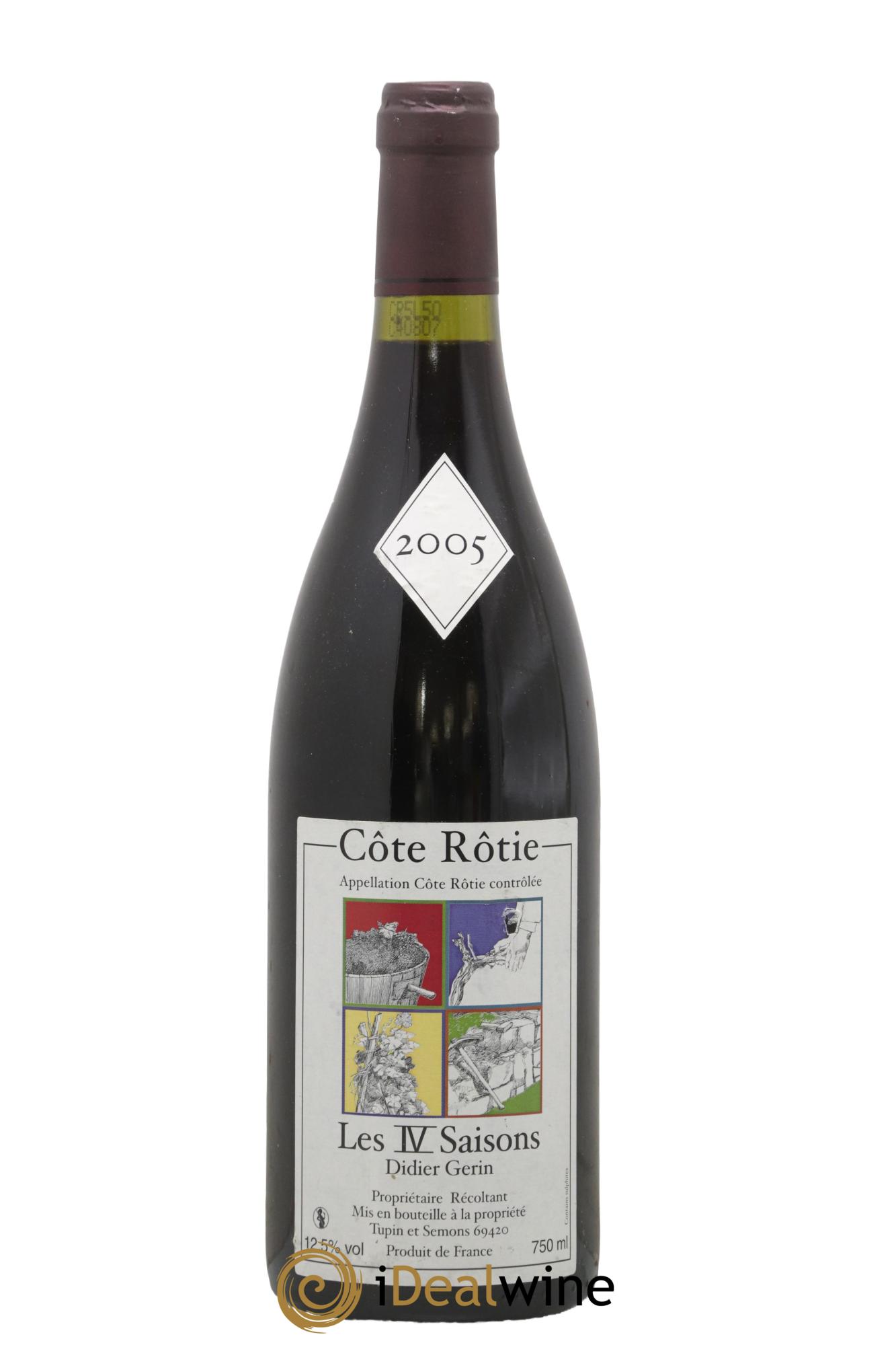 Côte-Rôtie IV Saisons Domaine Gerin Didier 2005 - Lot de 1 bouteille - 0