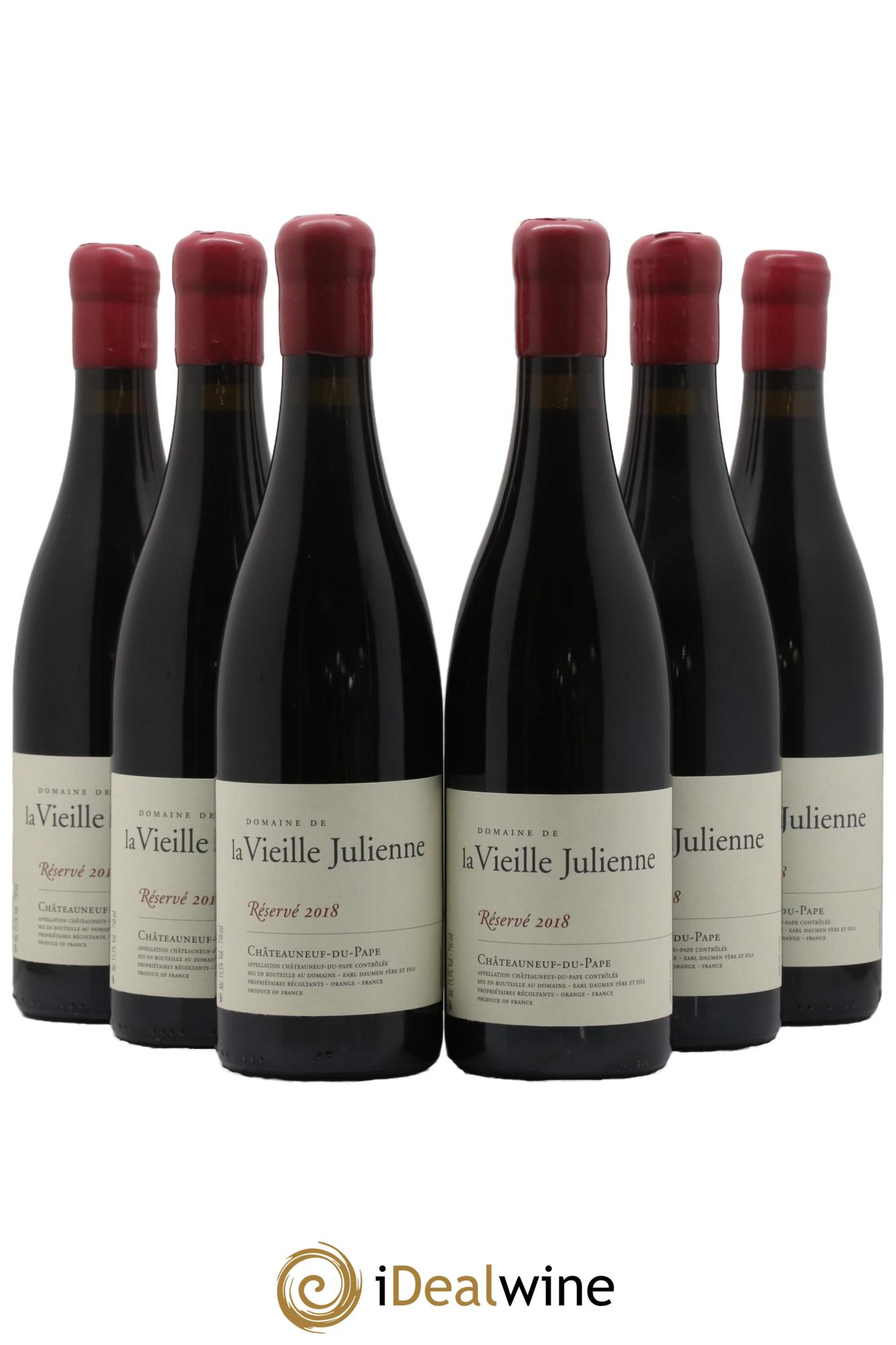 Châteauneuf-du-Pape Vieille Julienne (Domaine de la) Réservé Jean-Paul Daumen  2018 - Lot de 6 bouteilles - 0