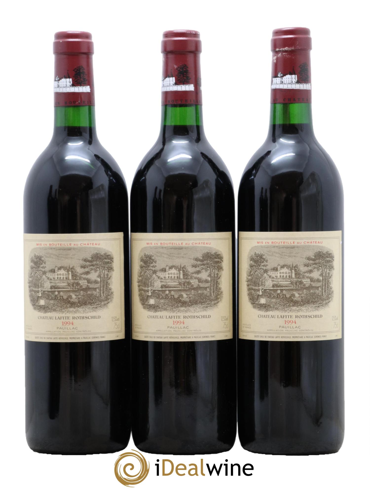 Château Lafite Rothschild 1er Grand Cru Classé 1994 - Lot de 3 bouteilles - 0