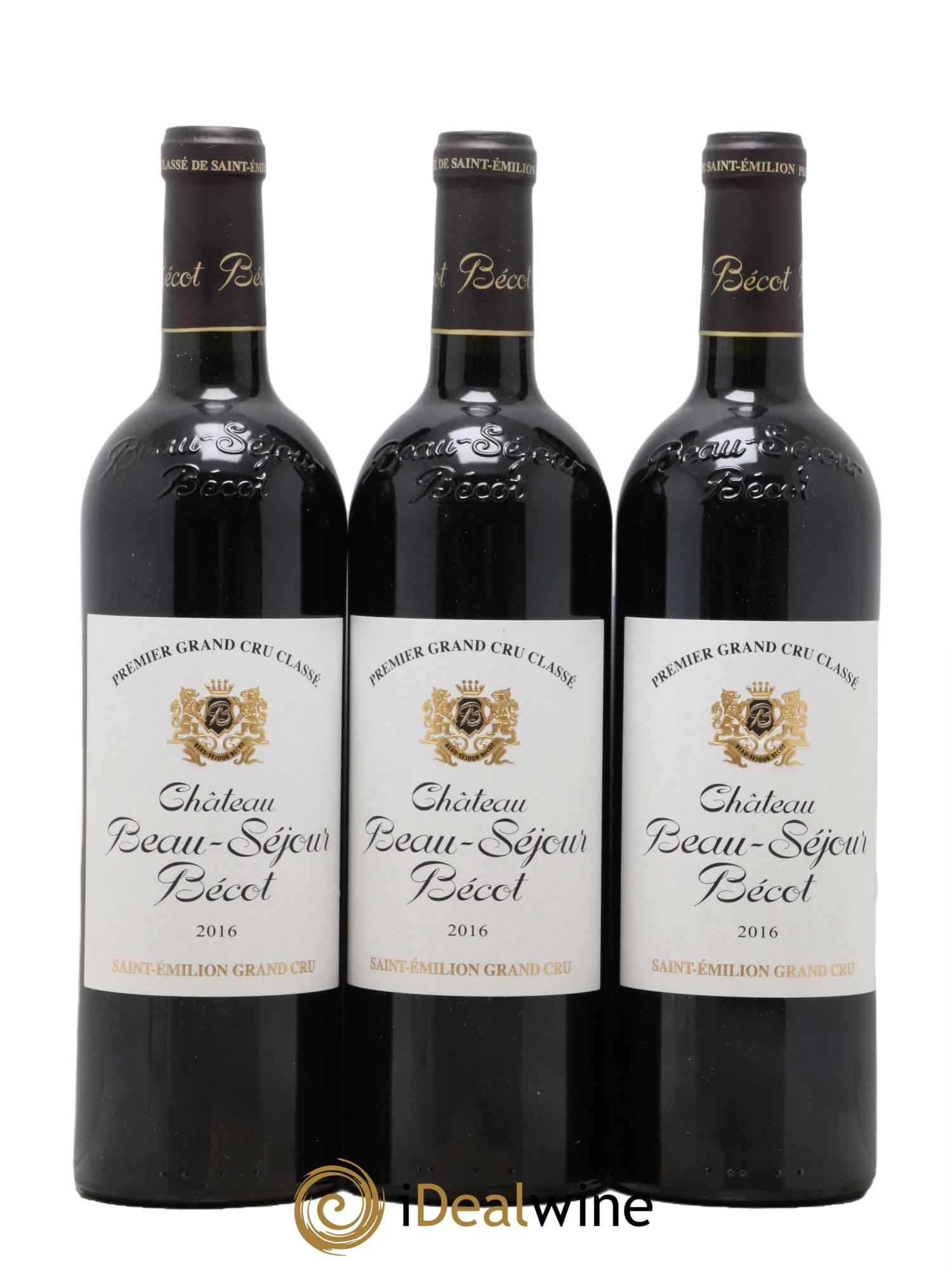 Château Beau-Séjour Bécot 1er Grand Cru Classé B 2016 - Lotto di 6 bottiglie - 1
