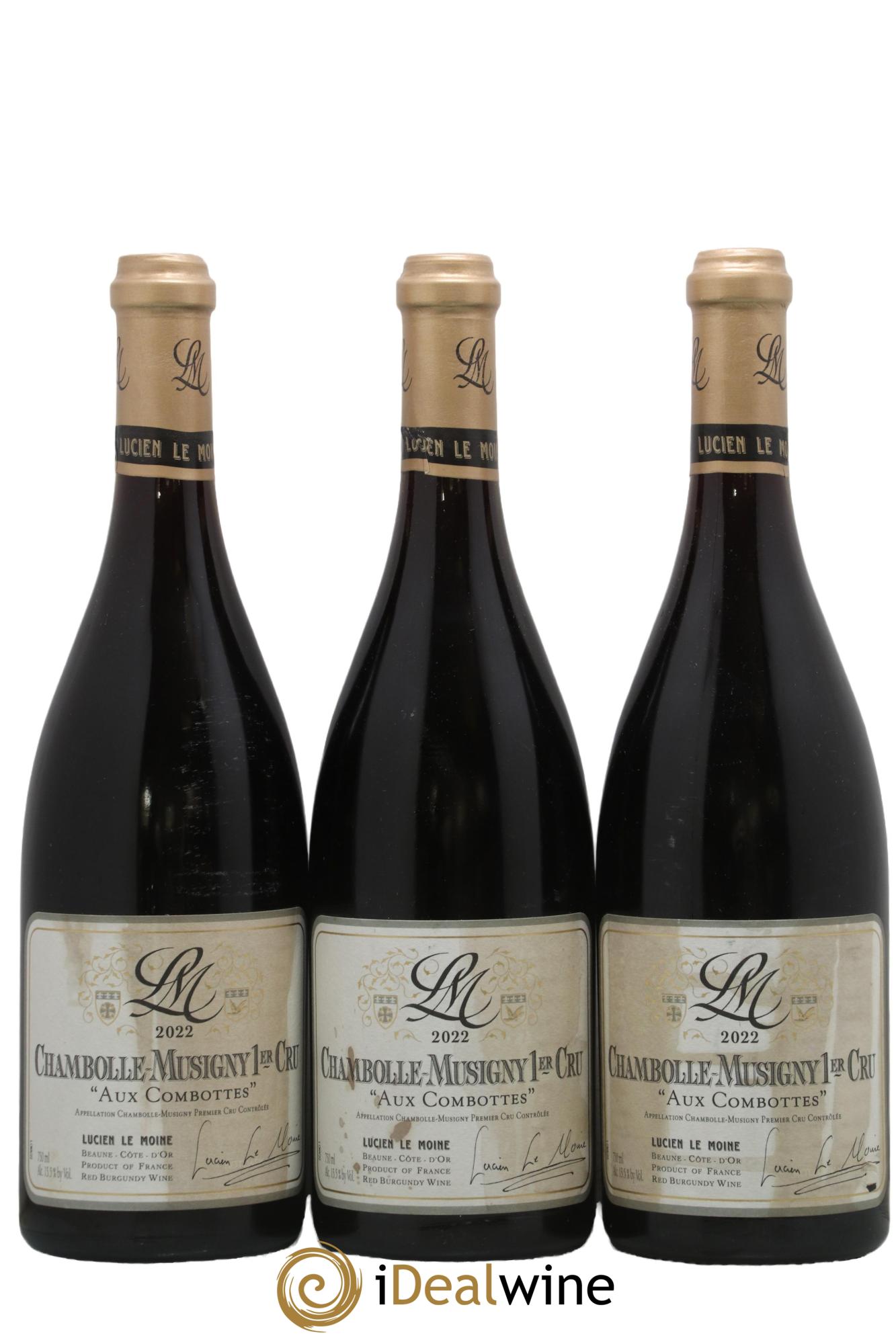 Chambolle-Musigny 1er Cru Aux Combottes Lucien Le Moine 2022 - Lot de 3 bouteilles - 0