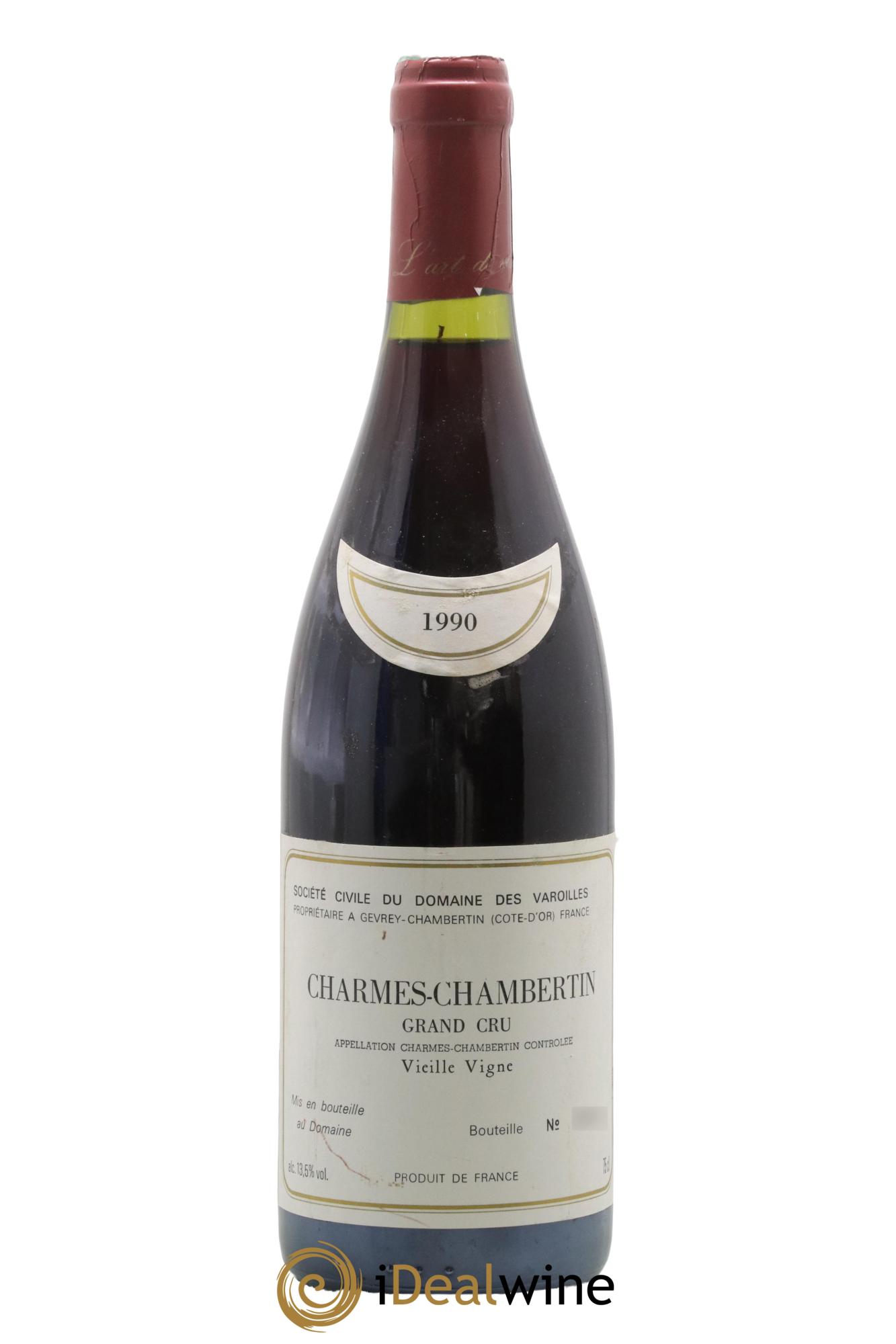 Charmes-Chambertin Grand Cru Vieilles Vignes Domaine des Varoilles 1990 - Lot de 1 bouteille - 0