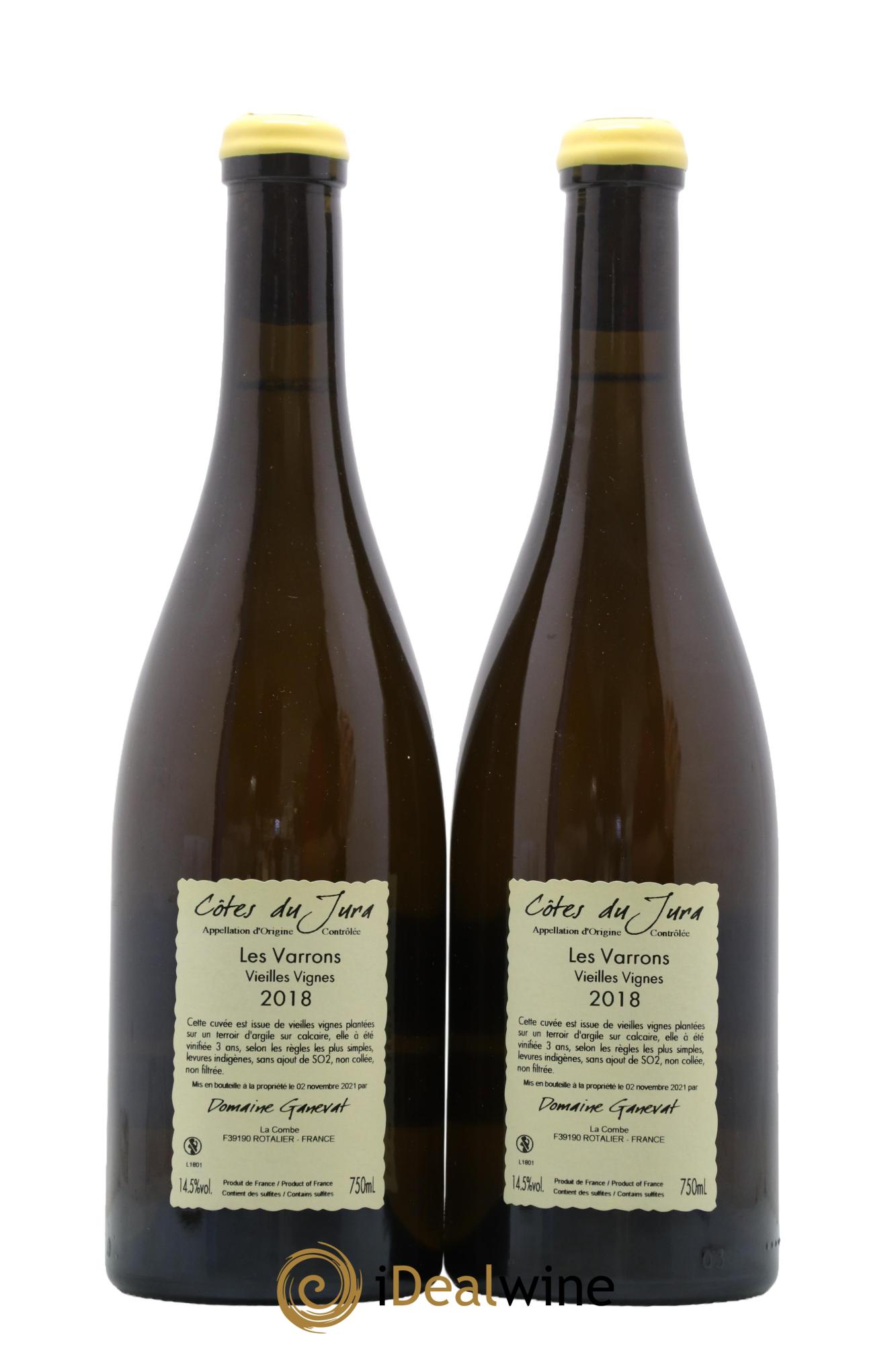 Côtes du Jura Les Varrons Vieilles Vignes Jean-François Ganevat (Domaine) 2018 - Lot de 2 bouteilles - 1