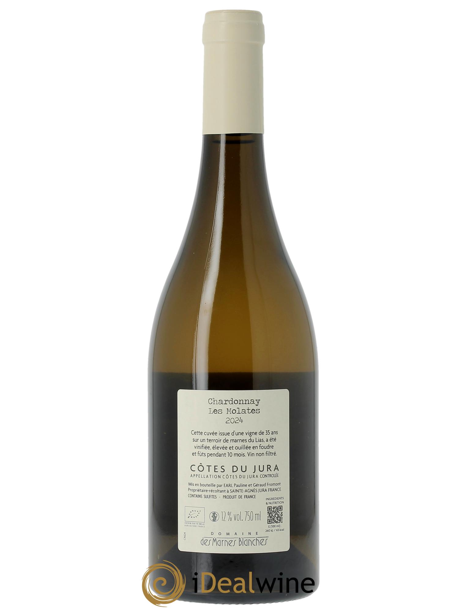 Côtes du Jura Les Molates Chardonnay Marnes Blanches (Domaine des)  2024 - Lot de 1 bouteille - 1