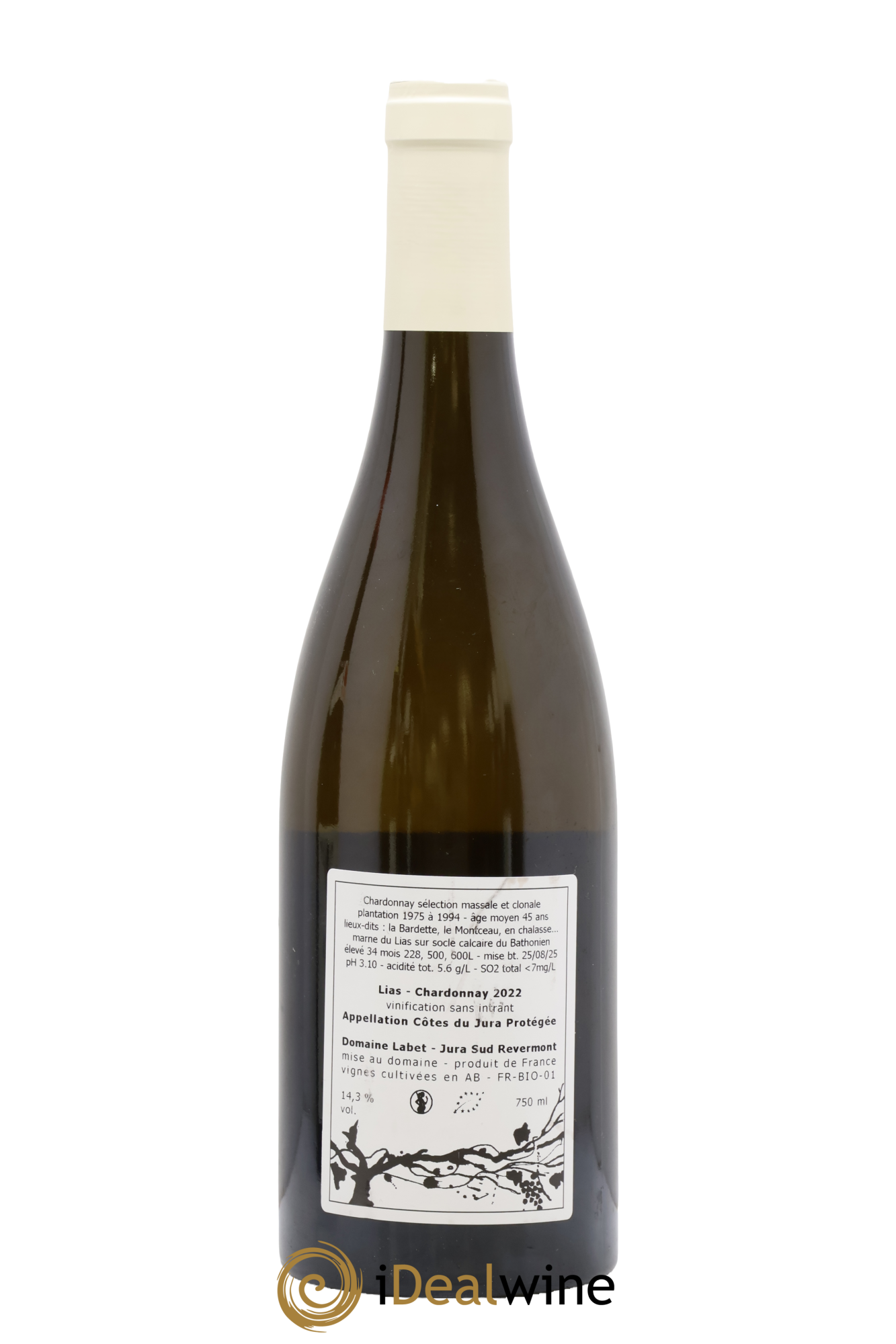 Côtes du Jura Chardonnay Lias Romain - Julien  - Charline Labet 2022 - Posten von 1 Flasche - 1