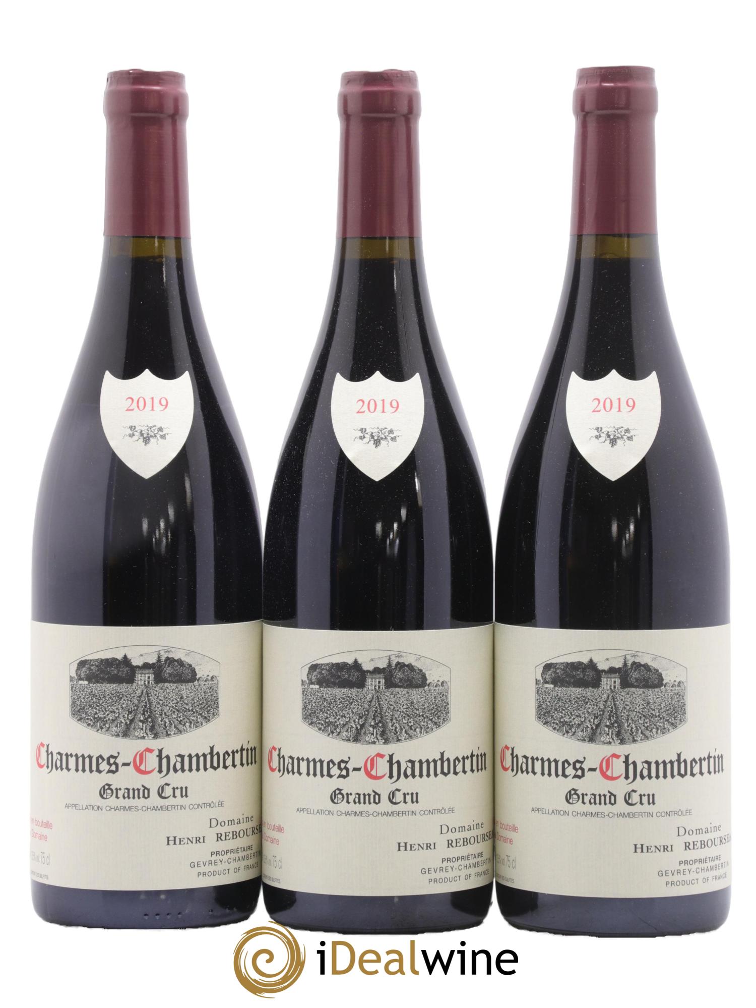 Charmes-Chambertin Grand Cru Henri Rebourseau 2019 - Lot de 3 bouteilles - 0
