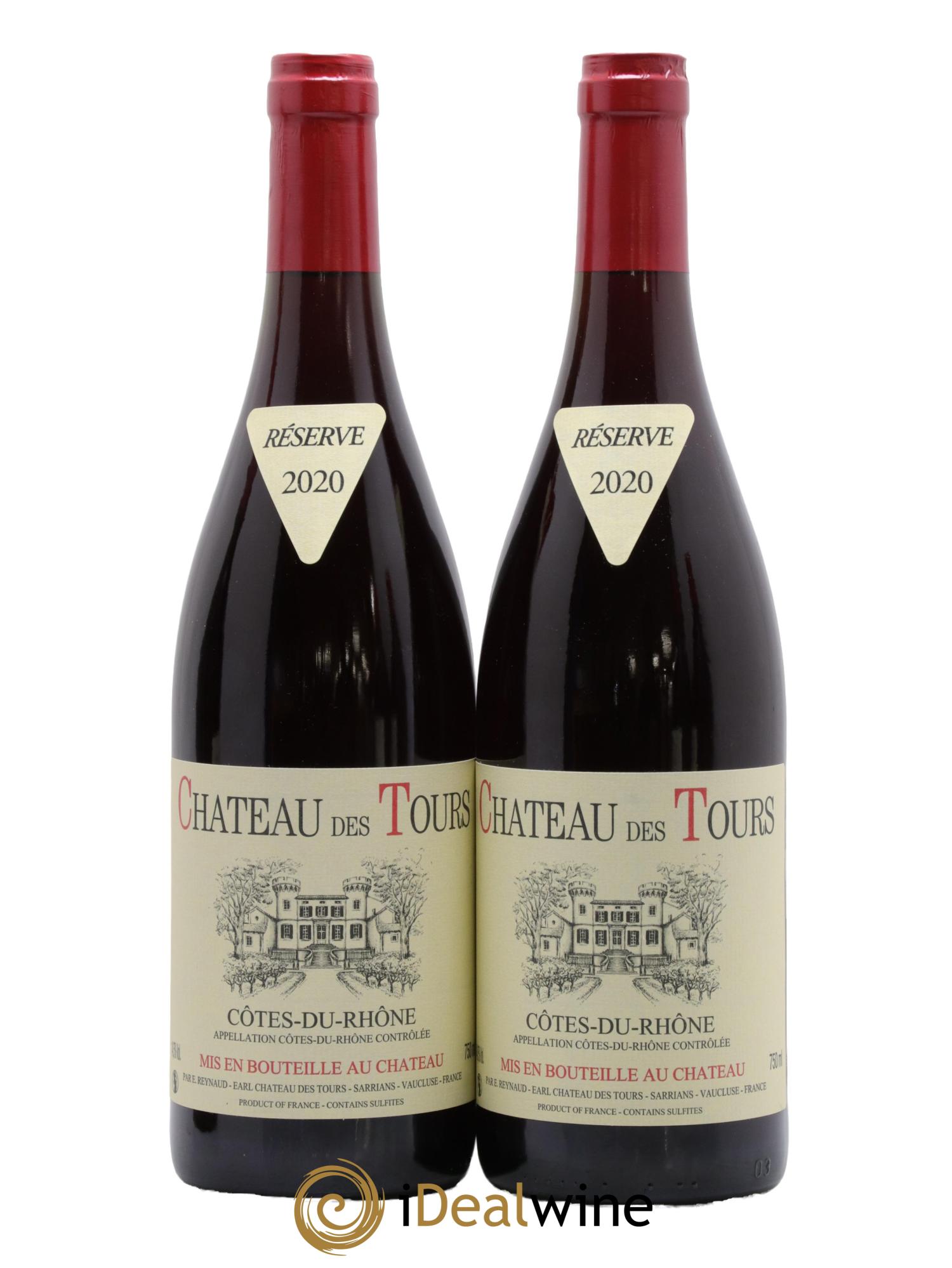 Côtes-du-Rhône Château des Tours Emmanuel Reynaud 2020 - Lot de 2 bouteilles - 0