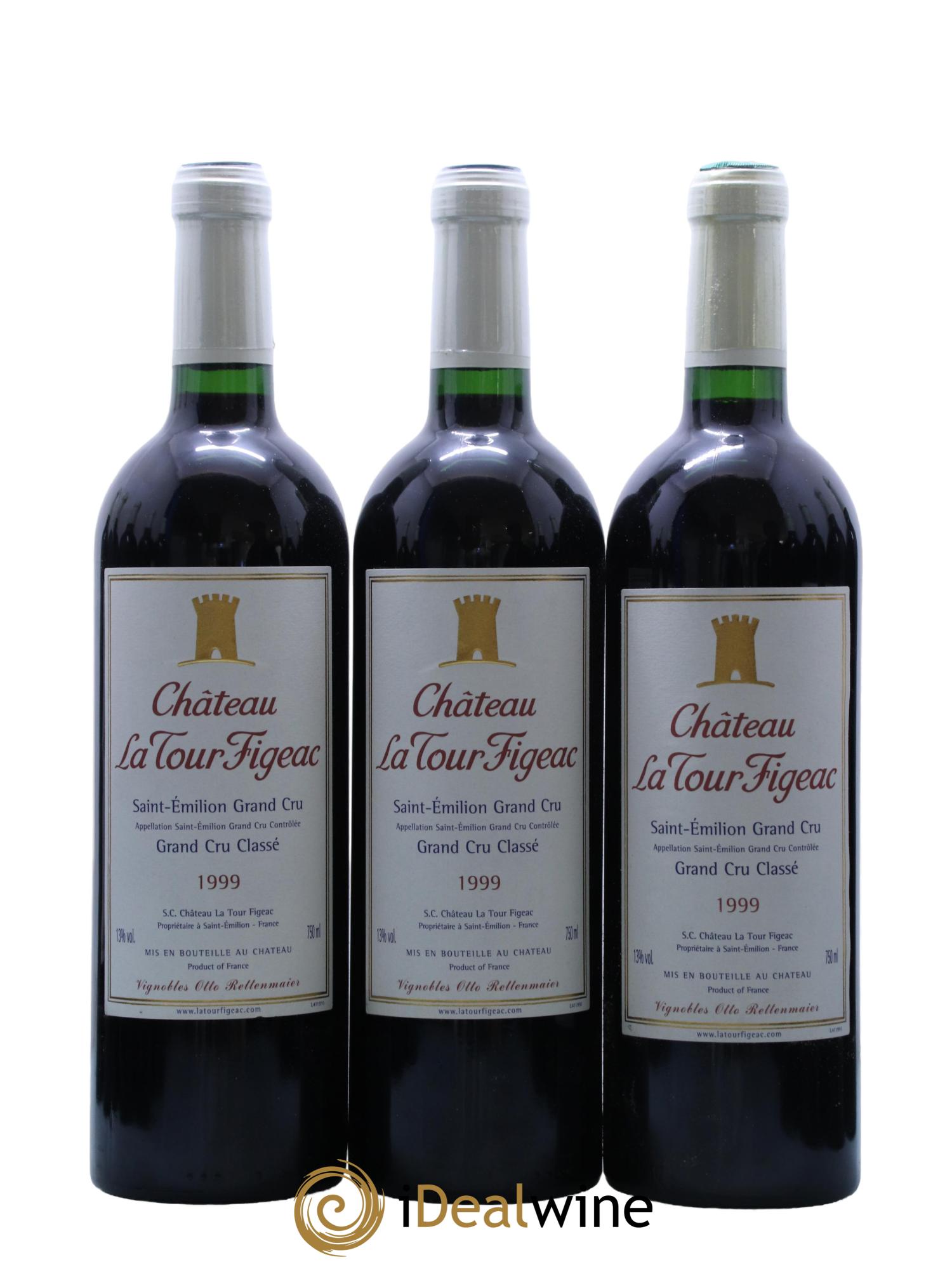 Château la Tour Figeac Grand Cru Classé 1999 - Lotto di 12 bottiglie - 1