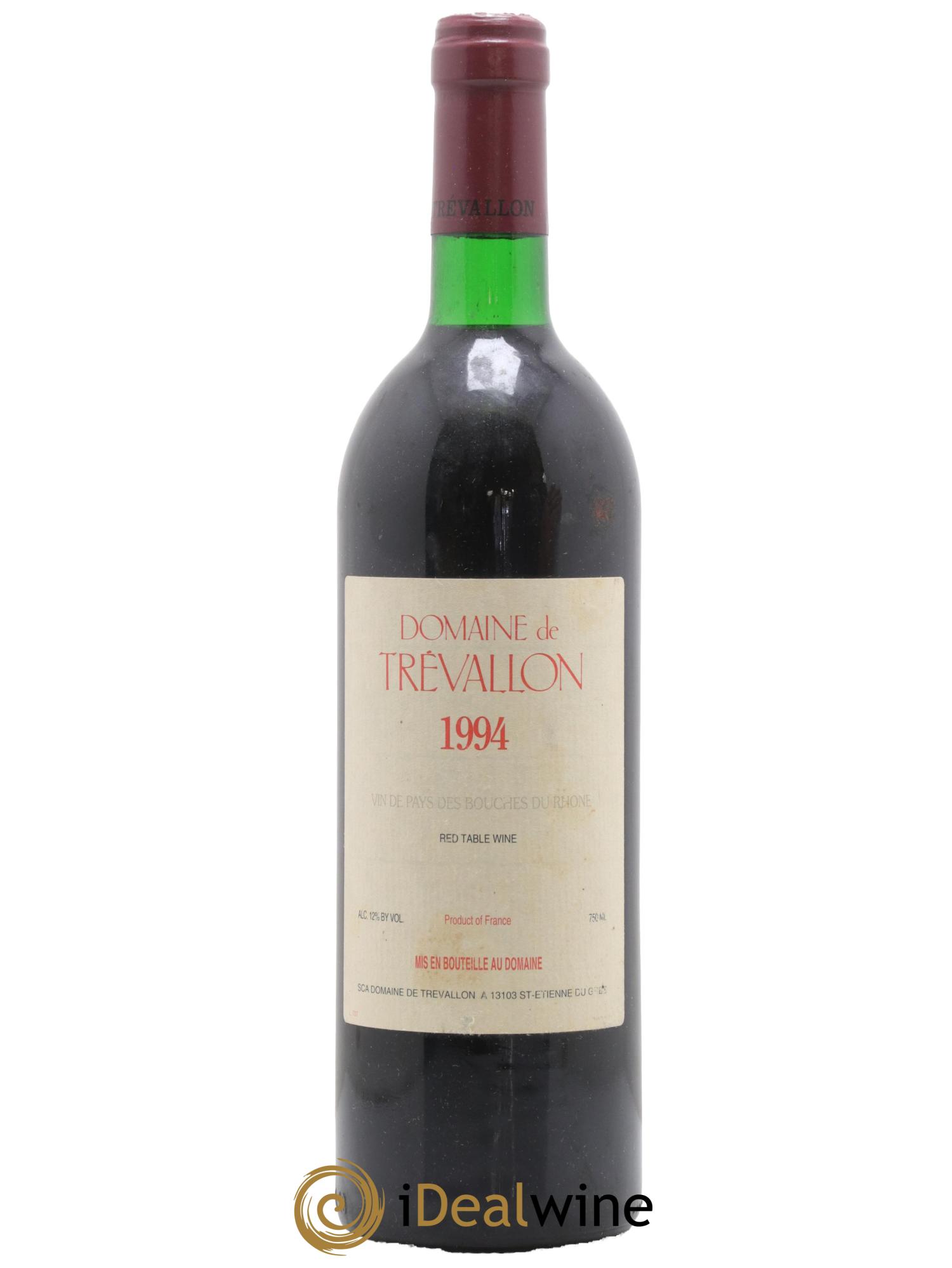 VDP Bouches du Rhône Trévallon (Domaine de) Eloi Dürrbach 1994 - Lot de 1 bouteille - 0
